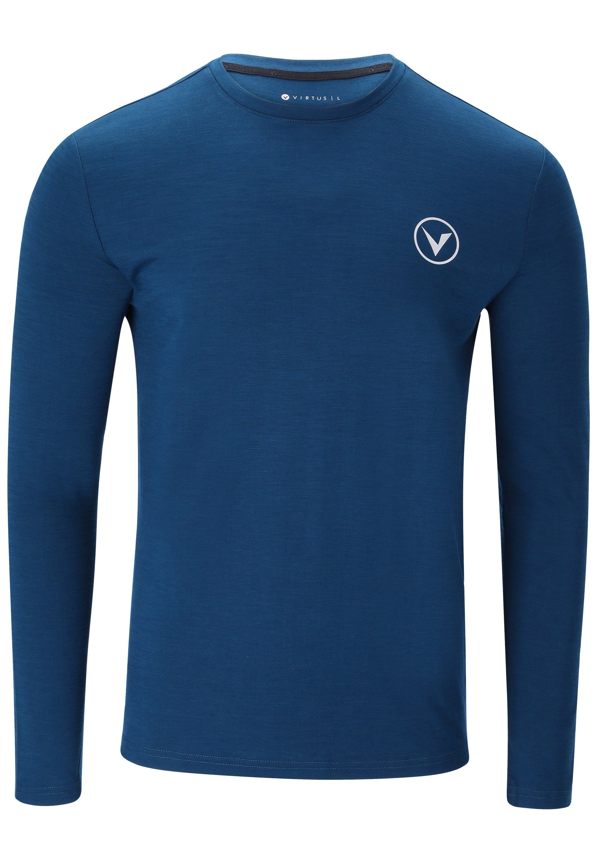 Dry-Technologie mit Langarmshirt M JOKERS L/S Virtus (1-tlg) Quick blau innovativer