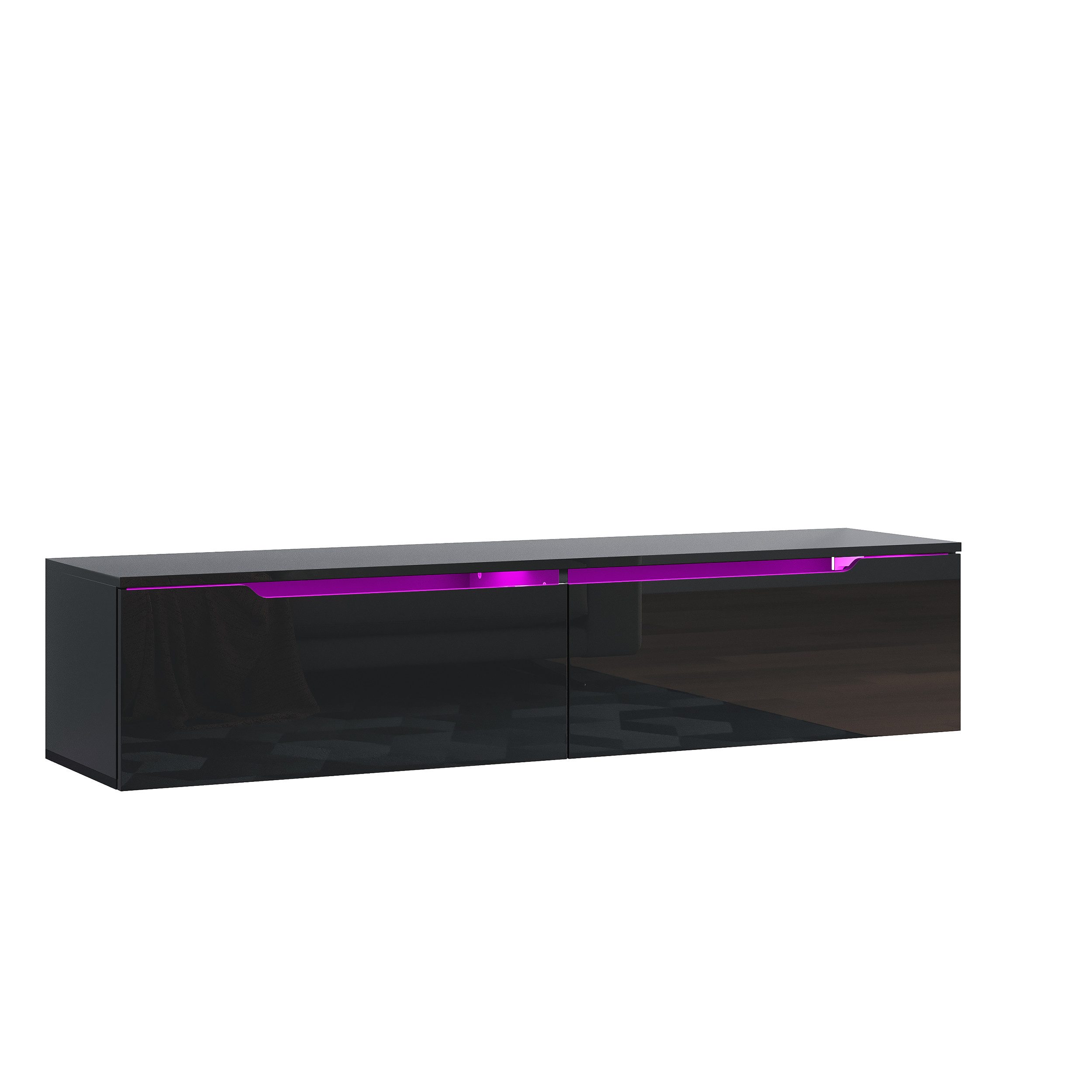 SONNI TV-Schrank Schwarzer Wandhalter Minimalistischer TV-Ständer günstig online kaufen