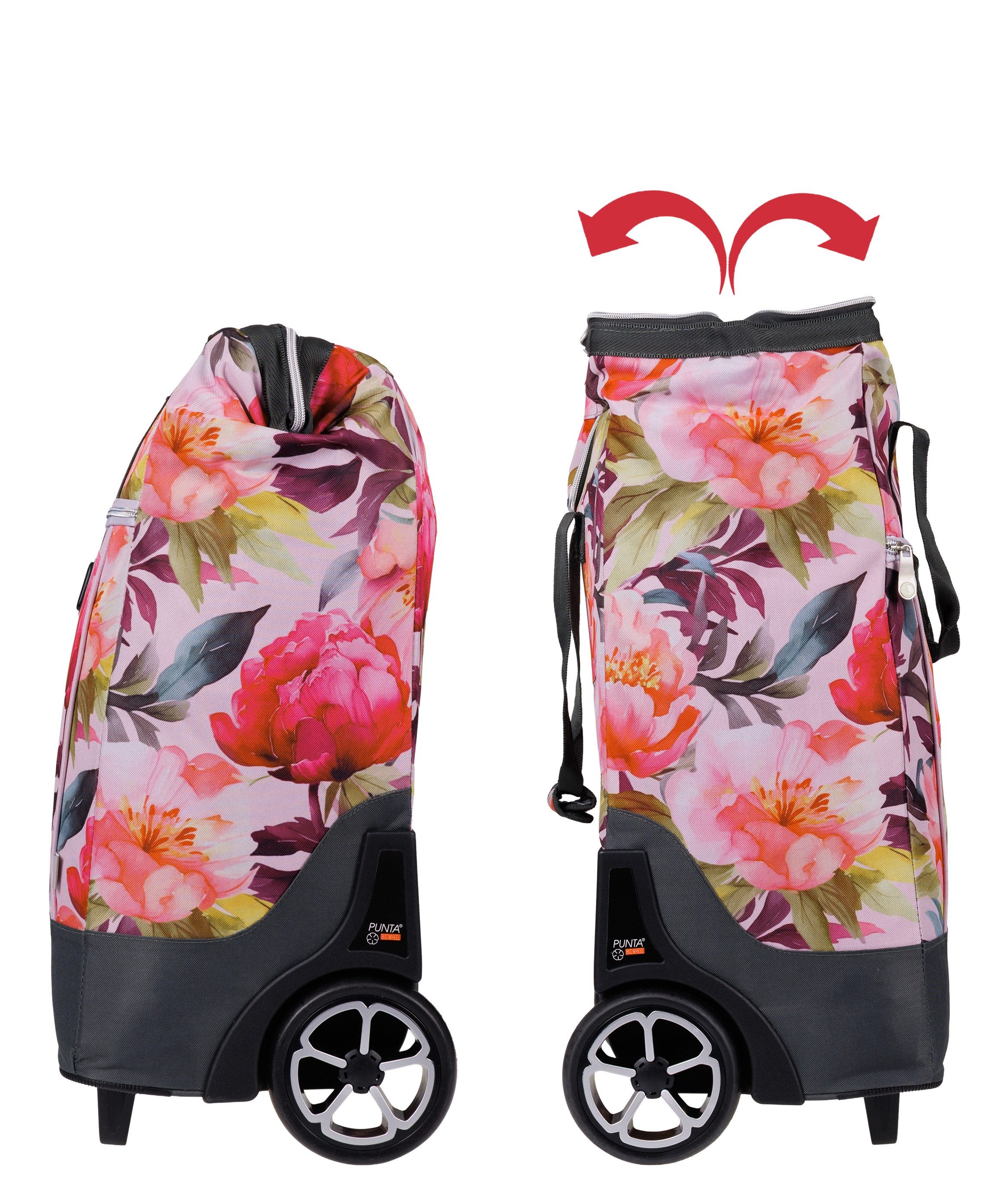 PUNTA Einkaufstrolley Big Wheel große Räder 40 Liter Einkaufsroller, Trolley Shopper Einkaufskorb Einkaufstrolly 10303 + Thermo Tasche – Bild 5 von 5