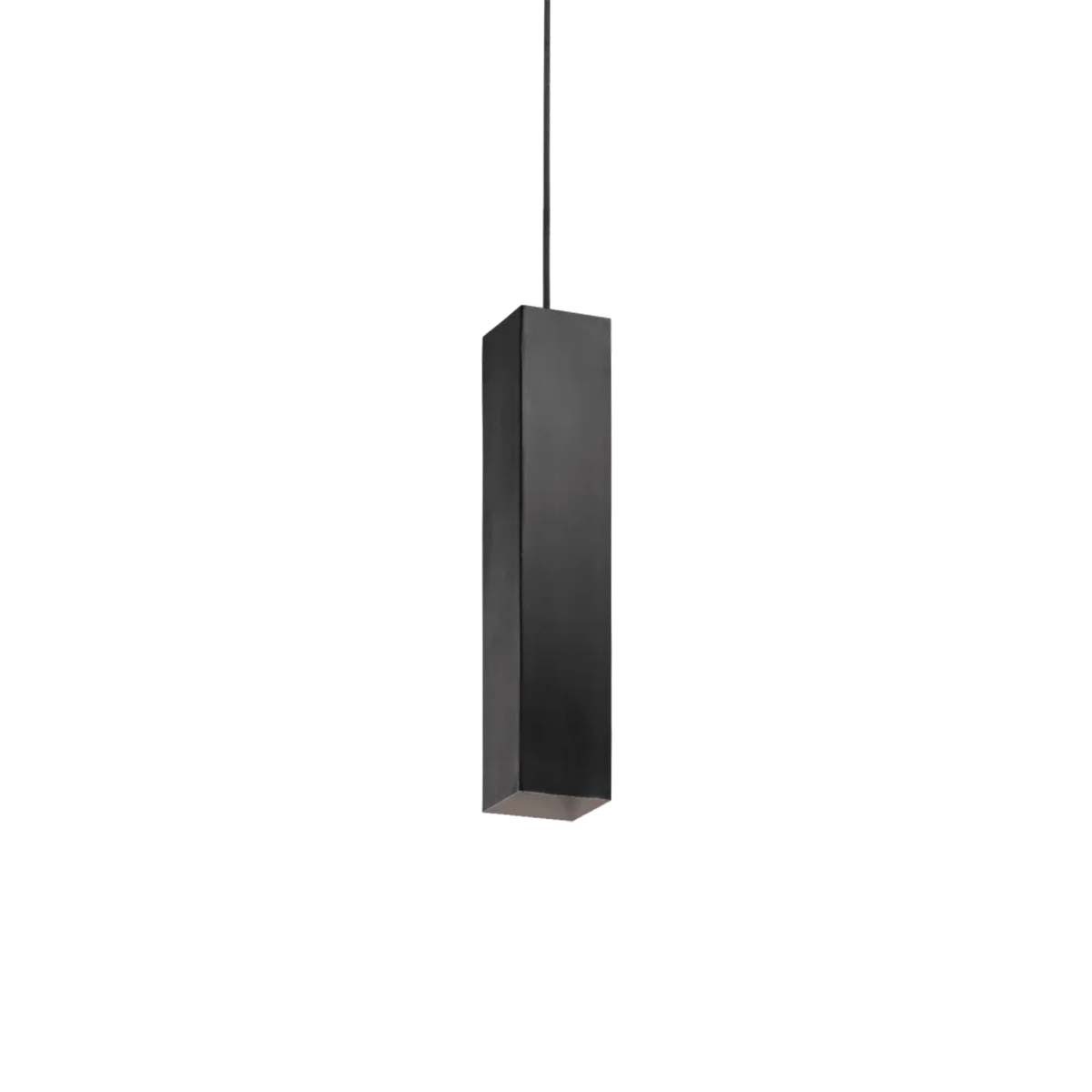 Ideal Lux Pendelleuchte Sky SP1 Pendelleuchte 6×6×30 cm GU10 Schwarz/Weiß dimmbar, LED wechselbar, Hängeleuchte