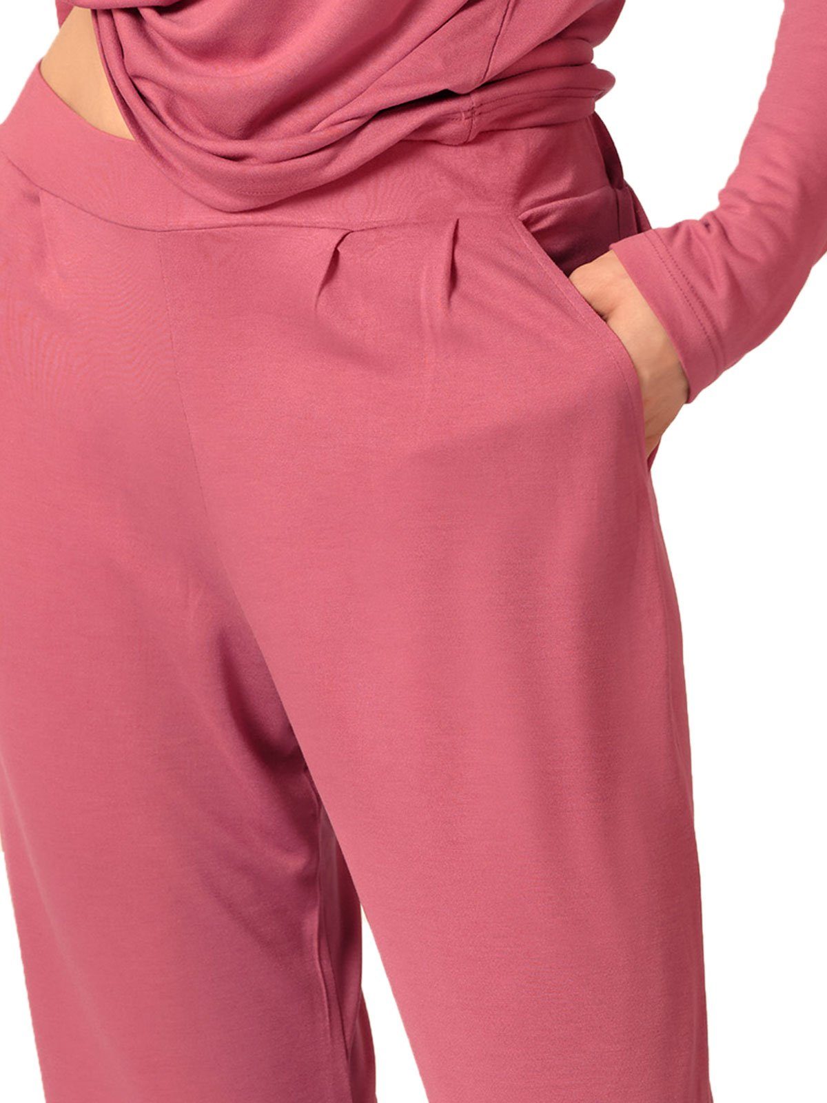 HUBER Loungehose Damen Hose lang hautnah Night Basic Selection (Stück, 1-tlg) -