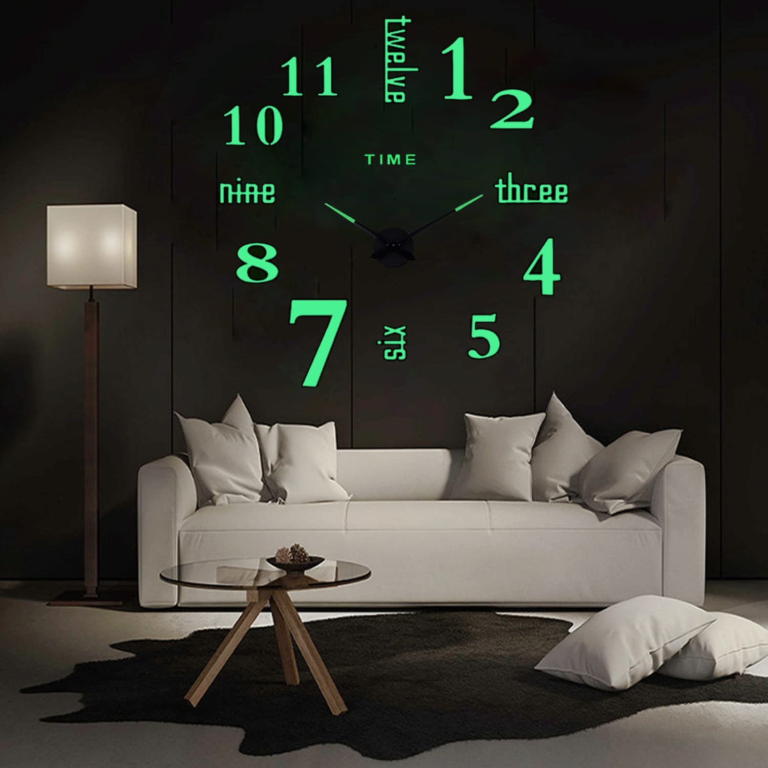 ZEUOPQ Wanduhr 3D Wanduhr Leuchtzeiger XXL günstig online kaufen