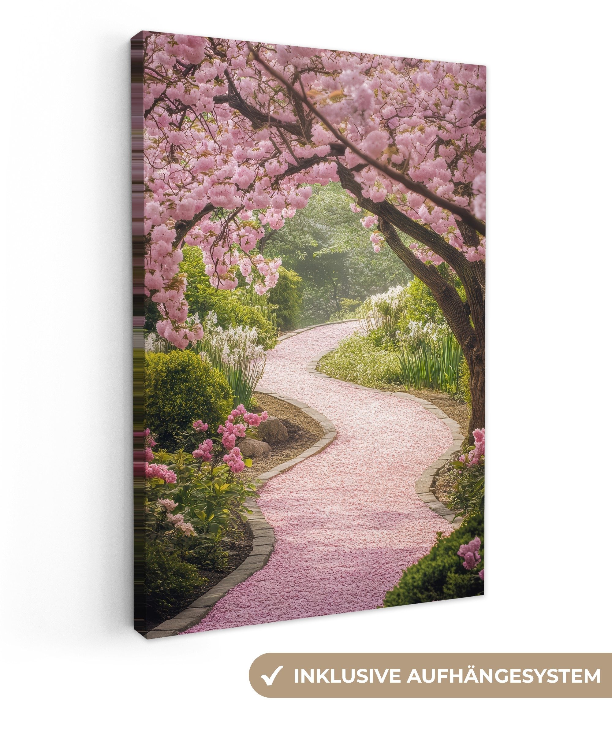 OneMillionCanvasses® Leinwandbild Kirschblüte - Natur - Sakura - Weg - Japa günstig online kaufen