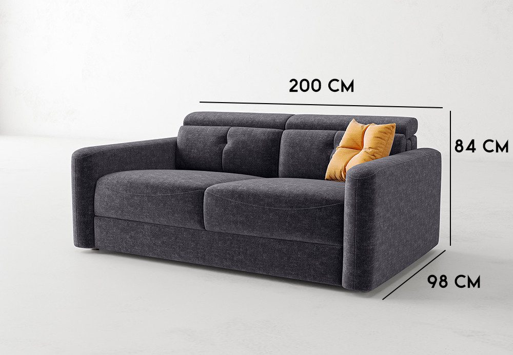 moebeloutlet.de Schlafsofa Moebeloutlet.de – Italienisches Stoffschlafsofa mit Schlaffunktion, mit Relaxfunktion