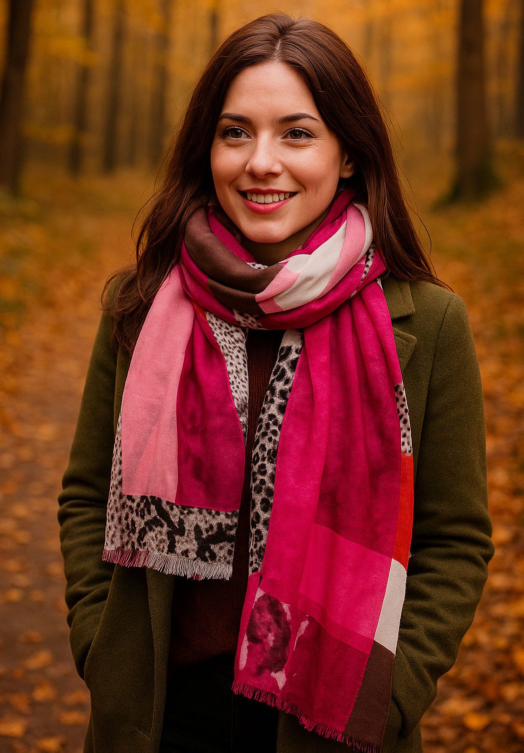 Faera Modeschal, Damen Schal Schlange mit Farbe weich und leicht Damenschal günstig online kaufen