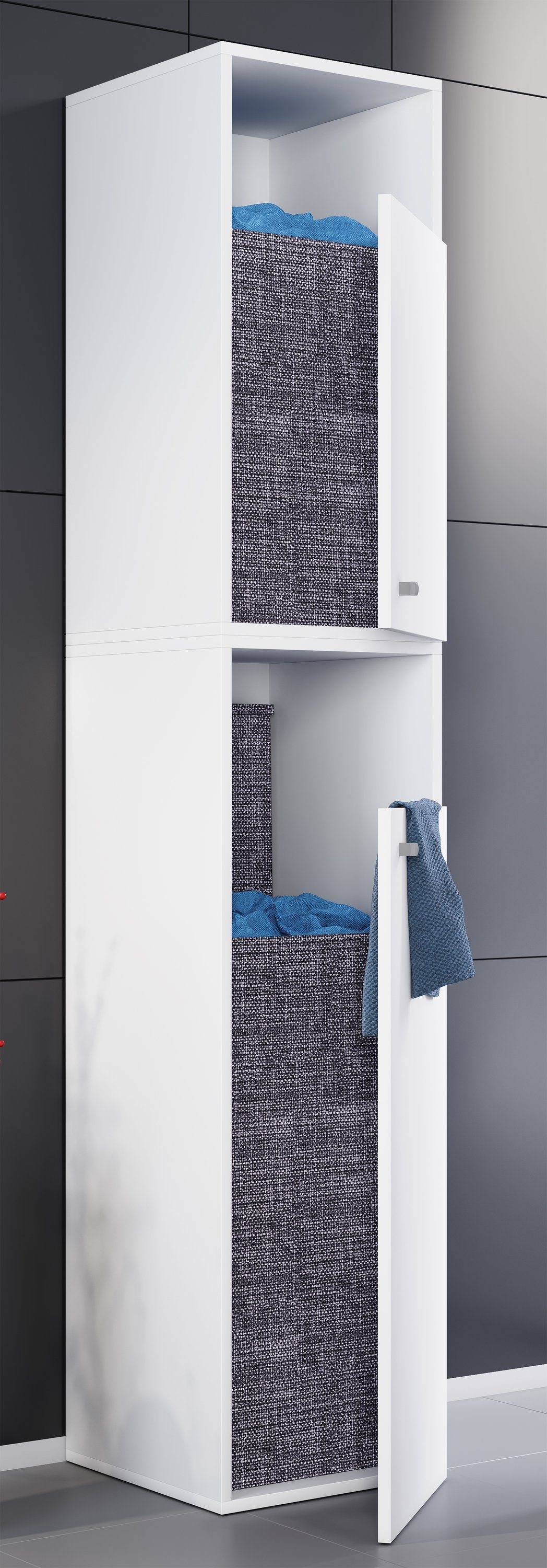 VCM Hochschrank Wäscheschrank Wäschetruhe Wäschebox Dreso XXL 2f günstig online kaufen