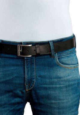 TOM TAILOR Ledergürtel TTJADEN 3,5 cm breiter Herrengürtel, ideal zu Jeans bis Gr. 120