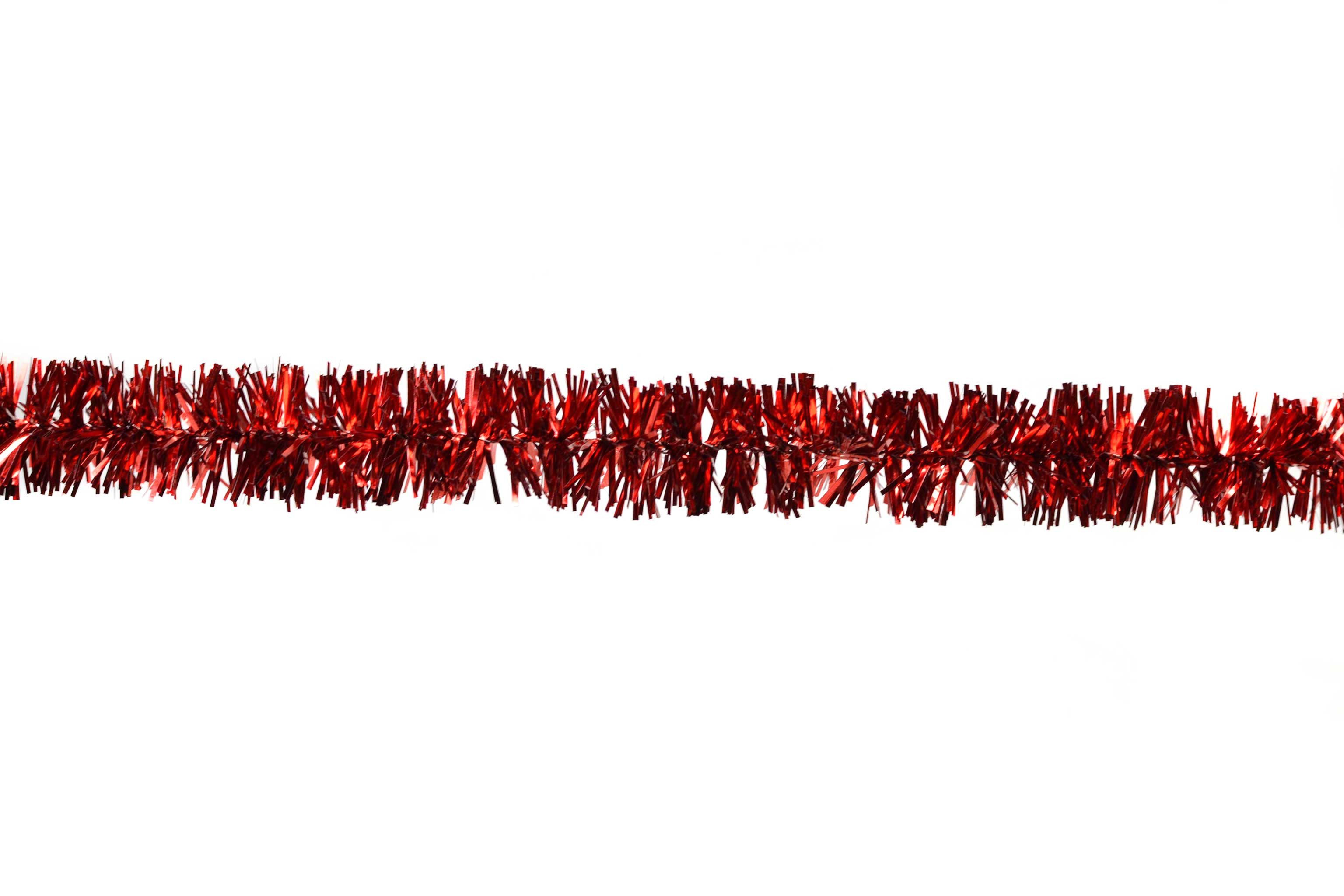 Creativery Гирлянда декоративная, Weihnachtsgirlande Lametta 2cm x 3m Rot