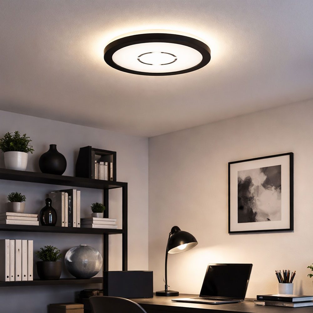 Briloner Leuchten LED Deckenleuchte, LED-Leuchtmittel fest verbaut, Neutralweiß, Deckenleuchte Deckenlampe LED Backlight Küchenlampe Flurleuchte D 19cm
