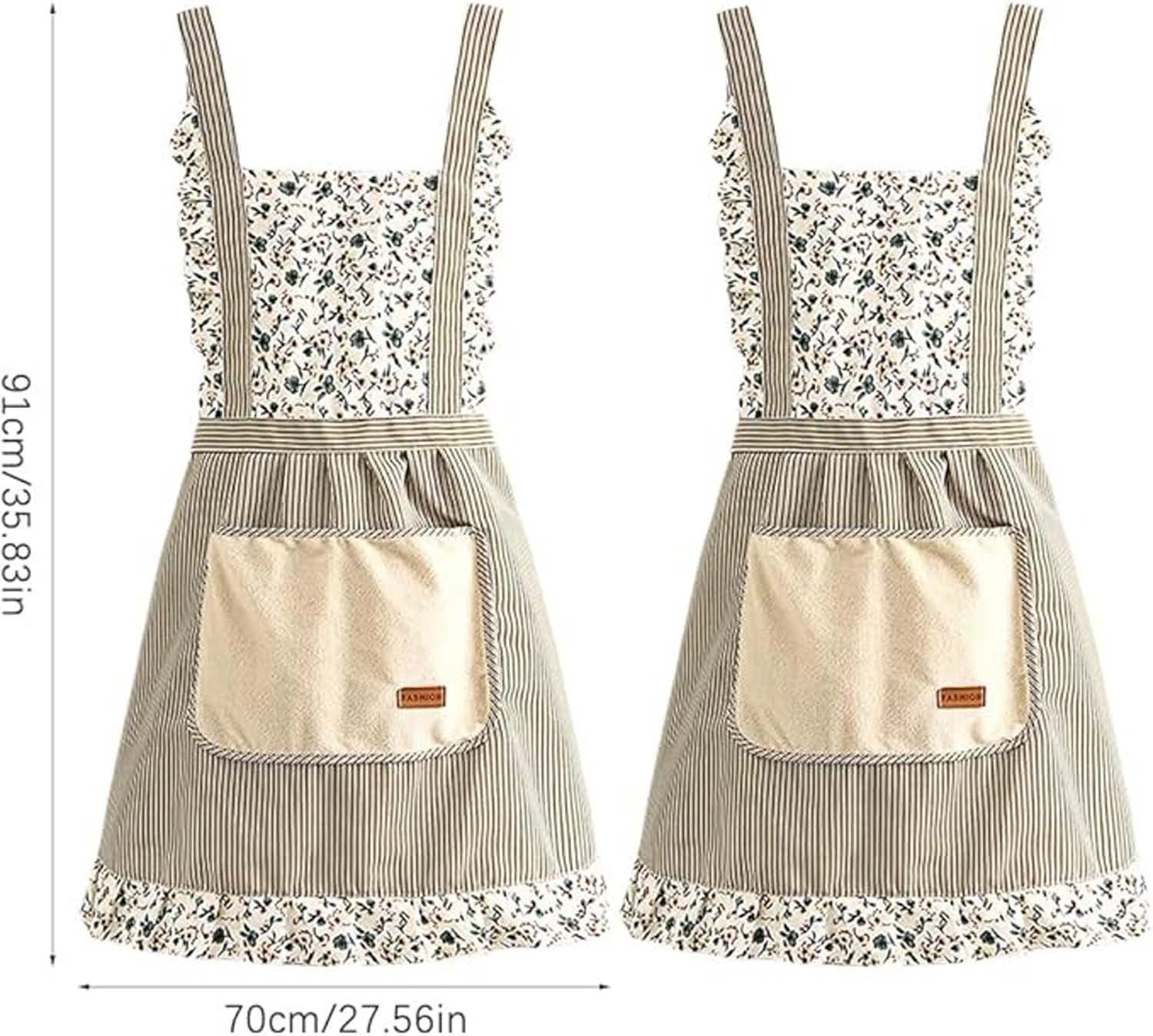 Agger Kochschürze 1 Stück Schürze mit Taschen, Verstellbare Küchen Schürze