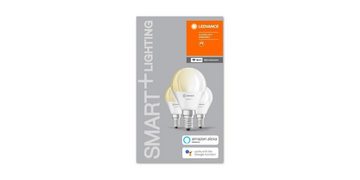 Ledvance LED-Leuchtmittel E14 Smarte LED-Lampe mit WiFi 40W Dimmbar Warmweiss Leuchte 3ER, E14, 3 St., Warmweiß, Dimmbar, Energiesparend, Einfache Installation