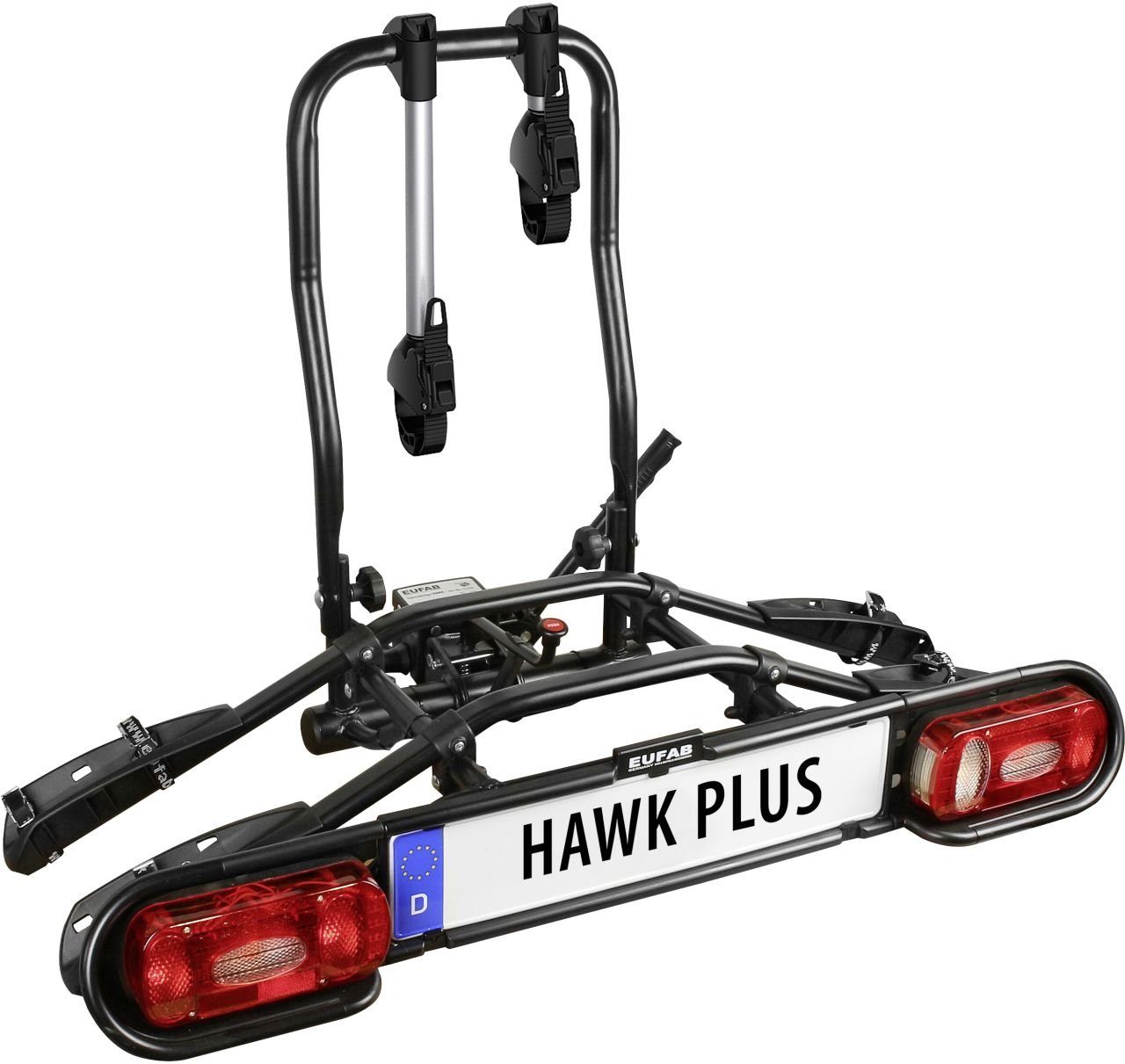 EUFAB Dachfahrradträger EUFAB Fahrradheckträger Hawk Plus für 2 Fahrräder
