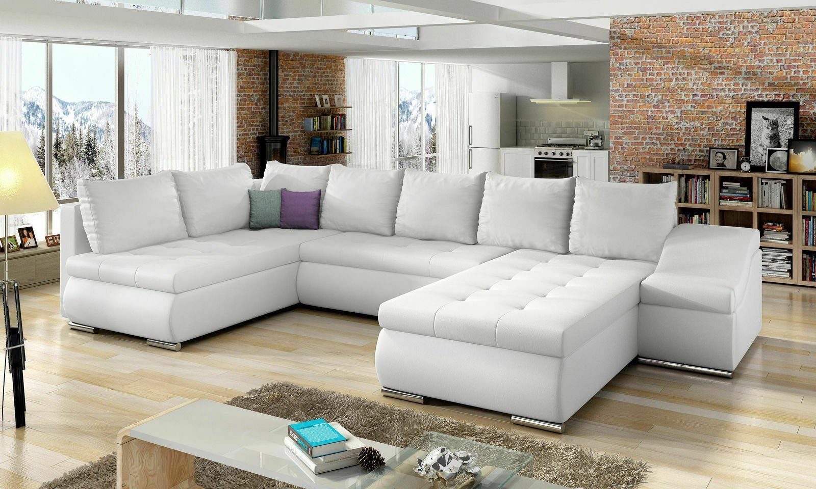 Extrem beliebt zu günstigen Preisen JVmoebel Ecksofa, XXL Big Couch Polster Ecksofa Weiß Couchen Sofa Wohnlandschaft Sofas