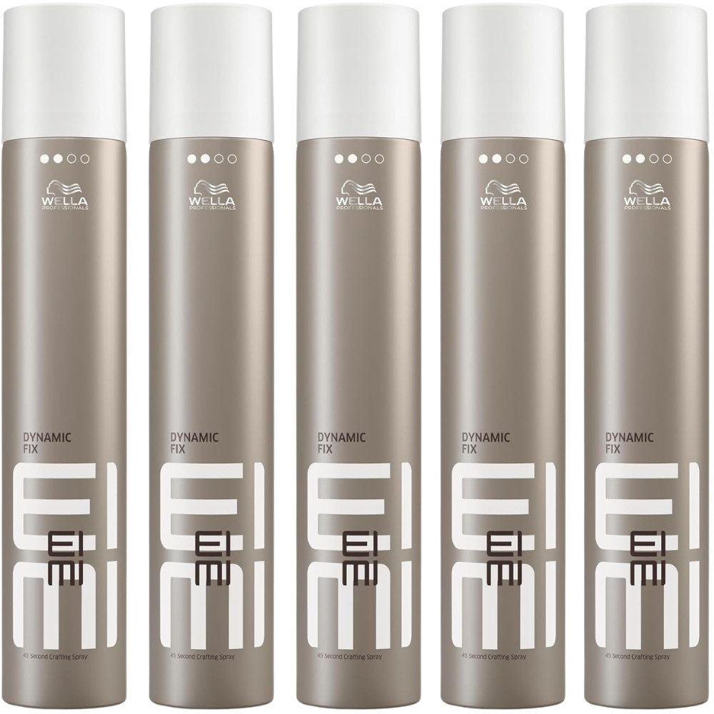 Wella Haarspray EIMI Dynamic Fix Haarspray 500ml flexibler Halt UV-Schutz 45 Sek, Spar-Set, 5er-Pack