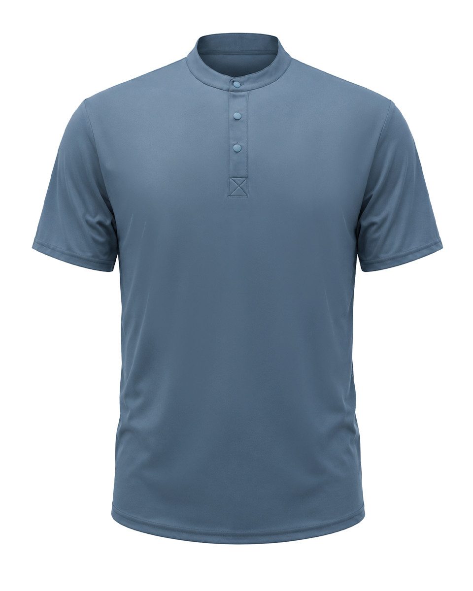 Allthemen Poloshirt Herren Kurzarm Poloshirt mit Henleykragen und Knopfleiste Regular Fit