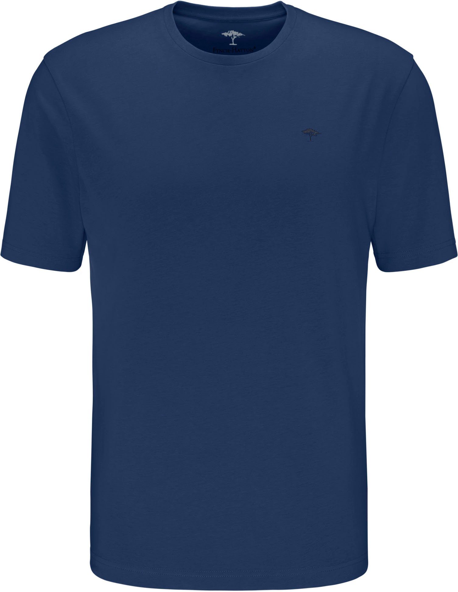 FYNCH-HATTON T-Shirt FYNCH-HATTON T-Shirt unifarben (1-tlg) dunkelblau Basic