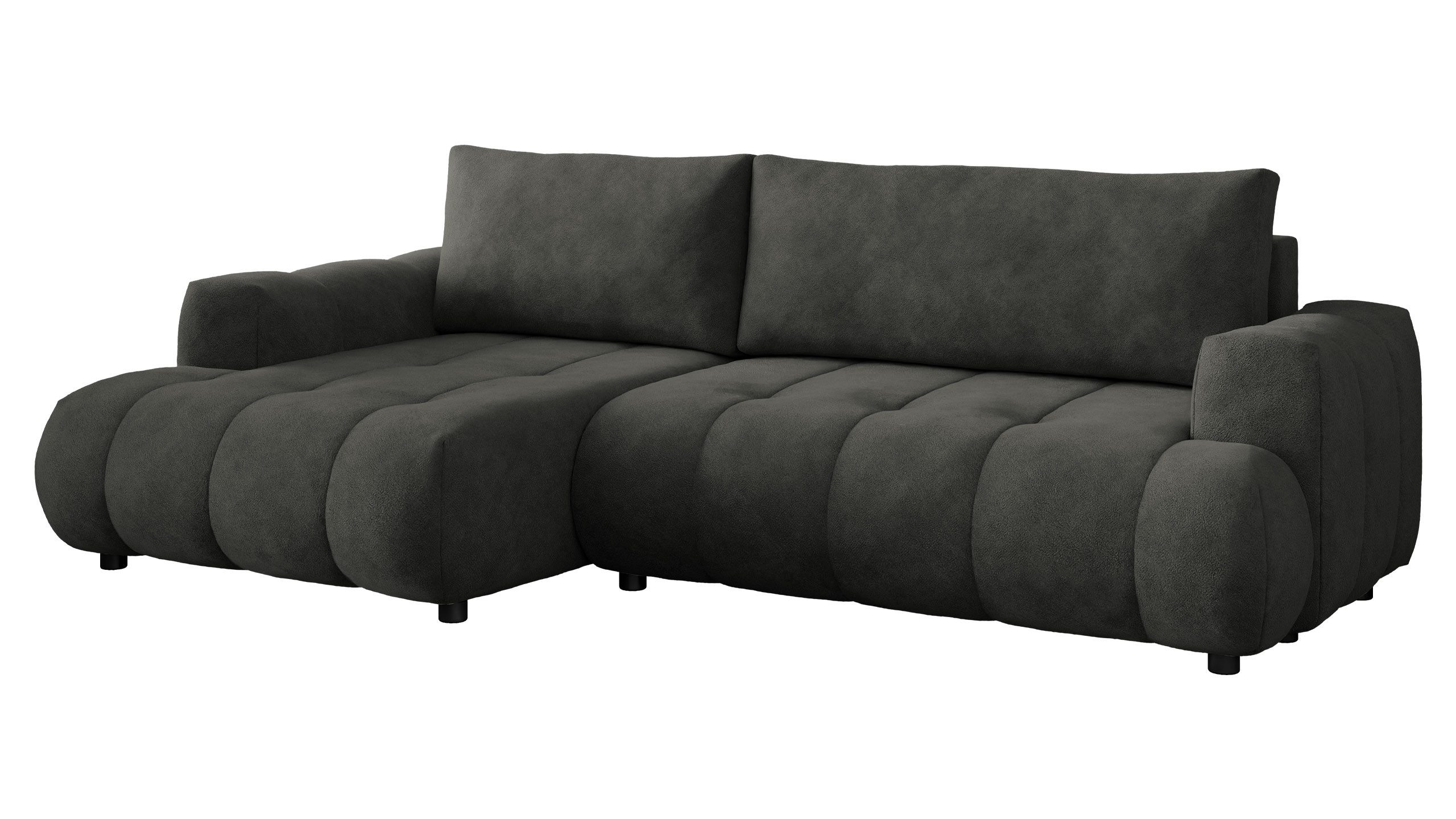 MIRJAN24 Ecksofa Haiti, mit Bettkasten und Schlaffunktion, Ausziehmechanismus DL, 276x156x90 cm