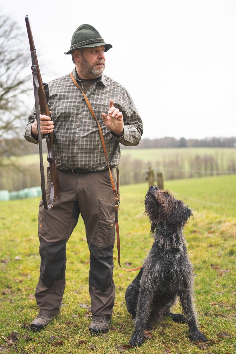 OS Trachten Outdoorhemd Snibi Langarm Jagdhemd mit Hirsch-Stickerei auf der Brusttasche