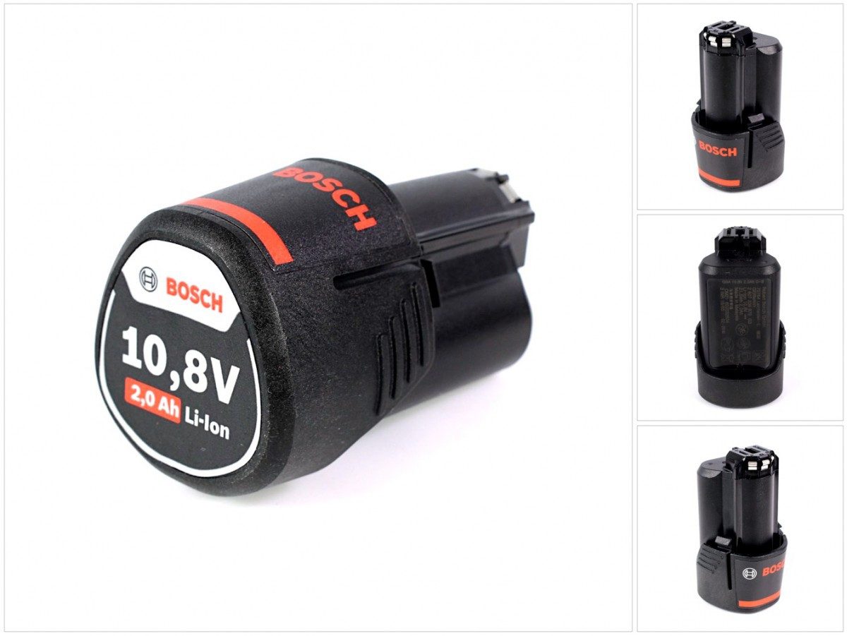 Bosch Professional GBA 10,8 V 2,0 Ah / 2000 mAh Li-Ion Stab Einschub Akku (2607336879) Akkupacks