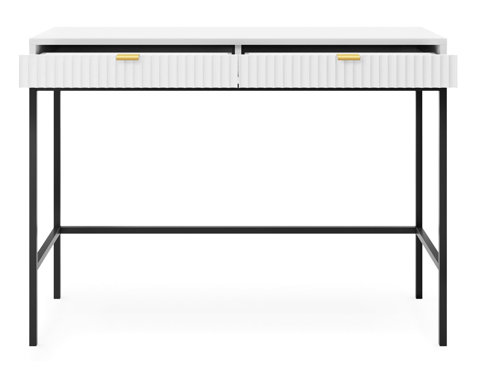 Selsey Schminktisch VELLORE, mit 2 Schubladen, schwarzem Gestell, 104 cm