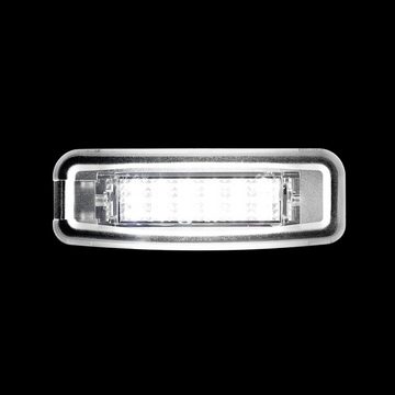 LLCTOOLS KFZ-Ersatzleuchte LED Kennzeichenbeleuchtung Auto, E-geprüft mit geringem Verbrauch, Plug and Play, 2 St., kaltweiß, 6000K, 18 SMD, Kennzeichenleuchte für Ford Focus MK1 1998 - 2005