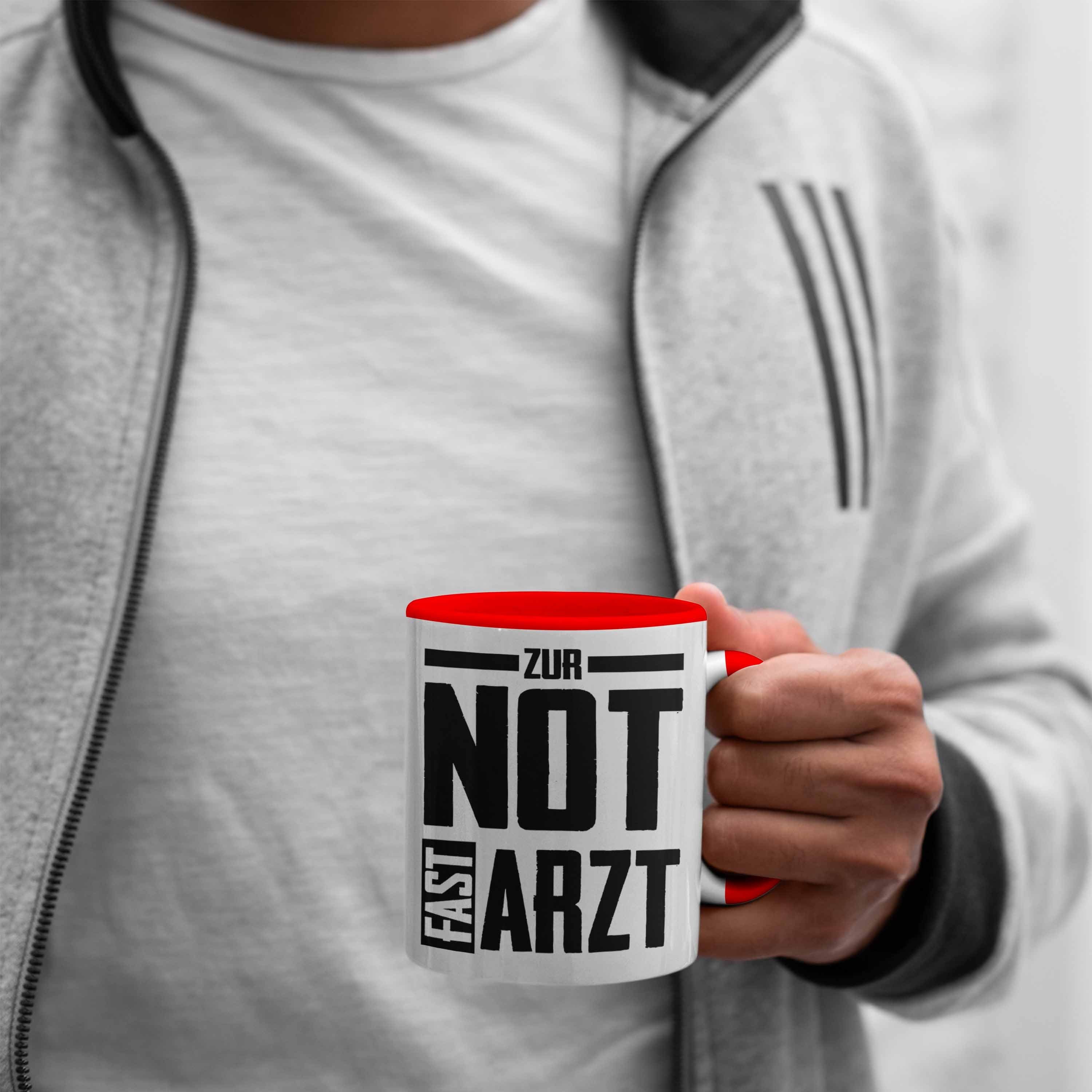 Rettungssanitäter Sanitäter Tasse Geschenk Lustig Trendation Krankentrans Rot Notarzt Tasse