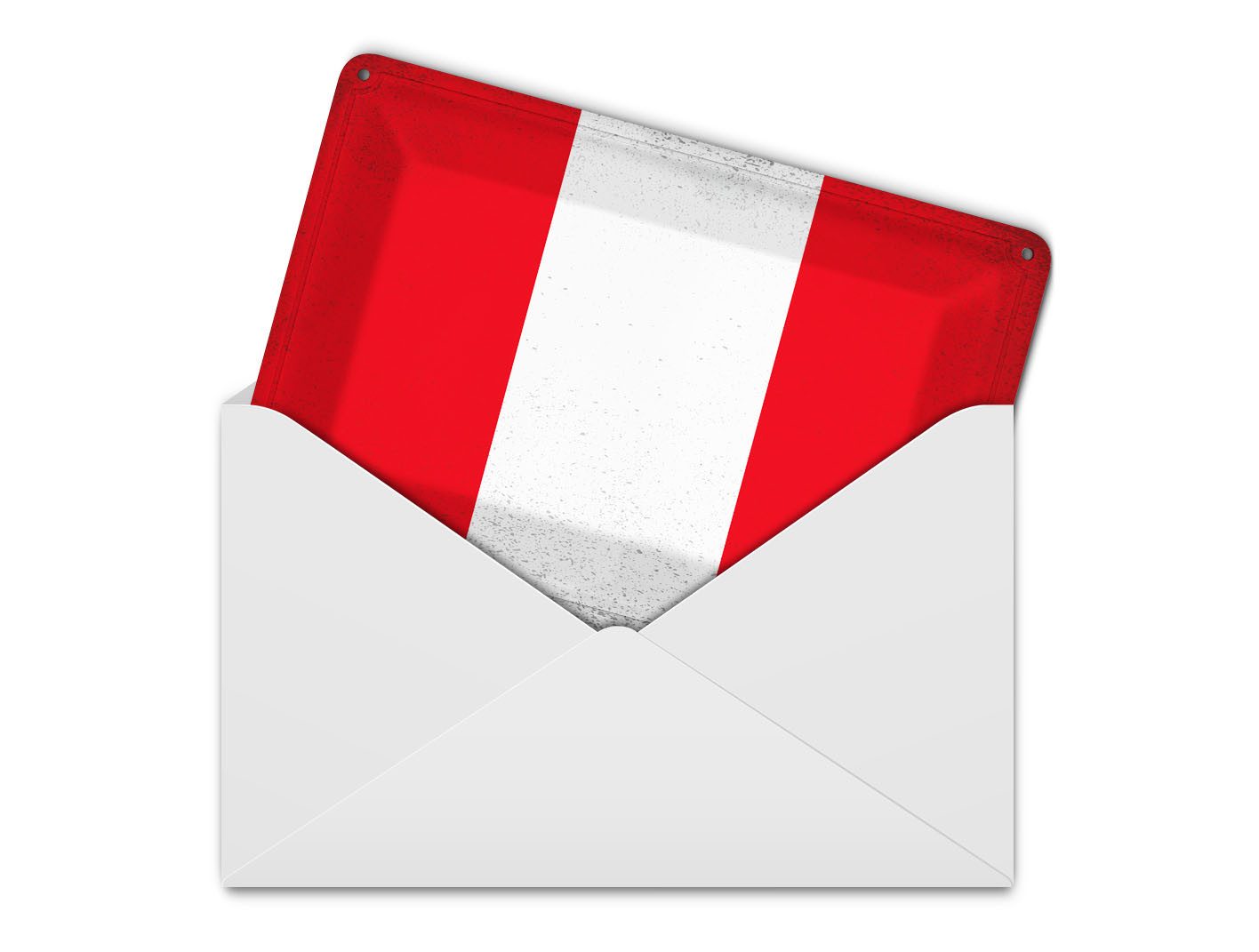 Femer GmbH Postkarte Flagge Peru 14x10cm Flag of Peru Vintage, unfrankiert