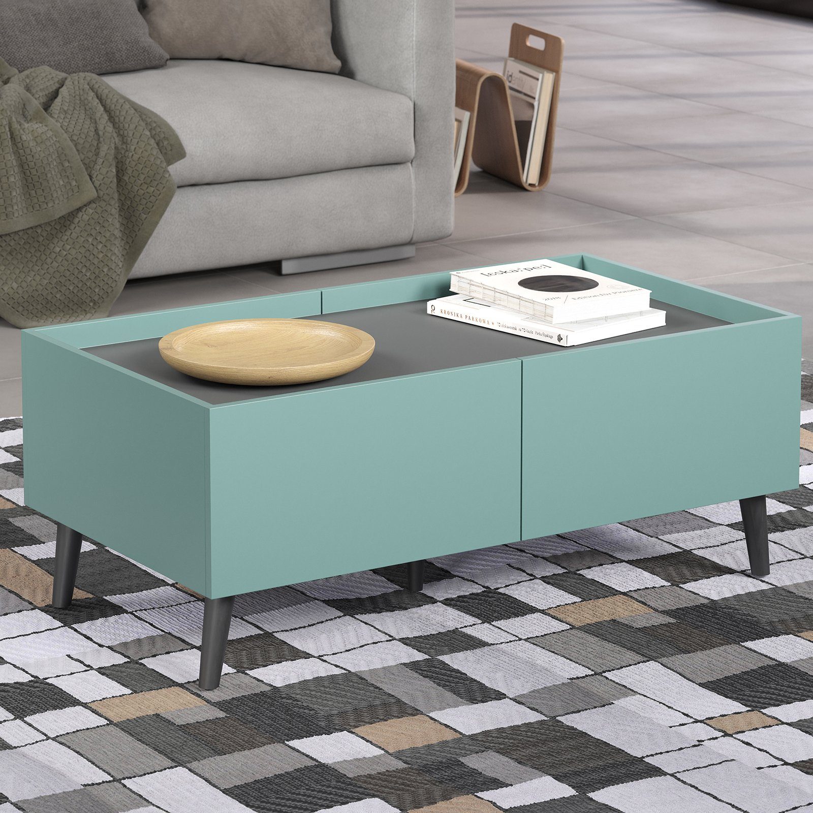 trendteam Couchtisch, Wohnzimmertisch Sofatisch Dusk Blue günstig online kaufen
