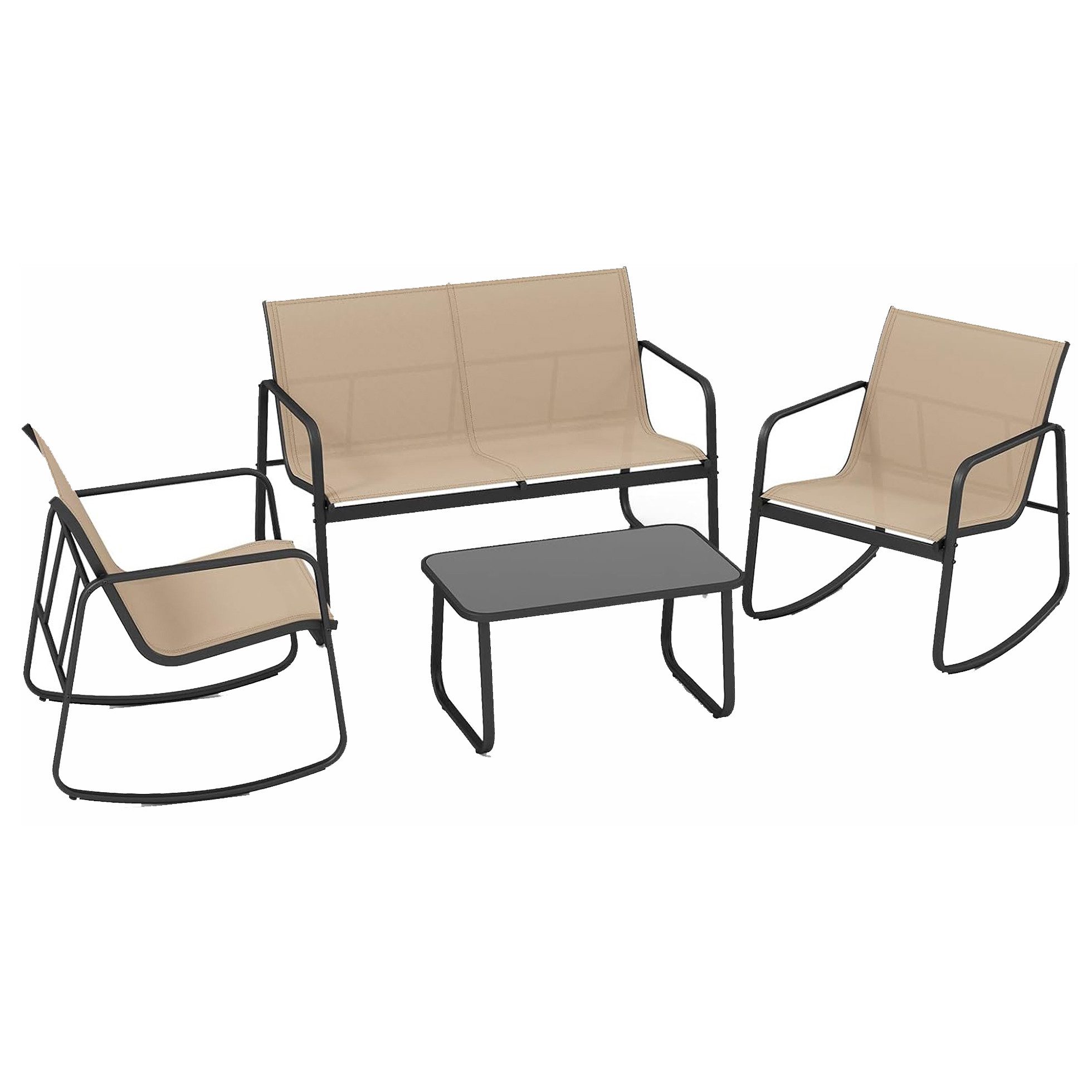 KOMFOTTEU Sitzgruppe, (Set, 4-tlg), 4 Personen Terrassenmöbel