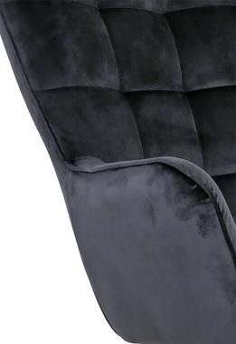 möbelando Schaukelstuhl RICHIE (BxHxT: 72x92x92 cm), aus Samt in schwarz