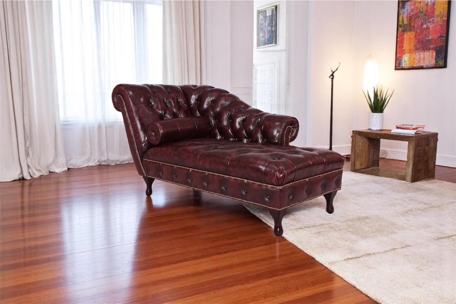 Salottini Chaiselongue SOFORT LIEFERBAR Chesterfield Leder Sofa Dustin Chaiselongue, 1 Teile, Vollleder