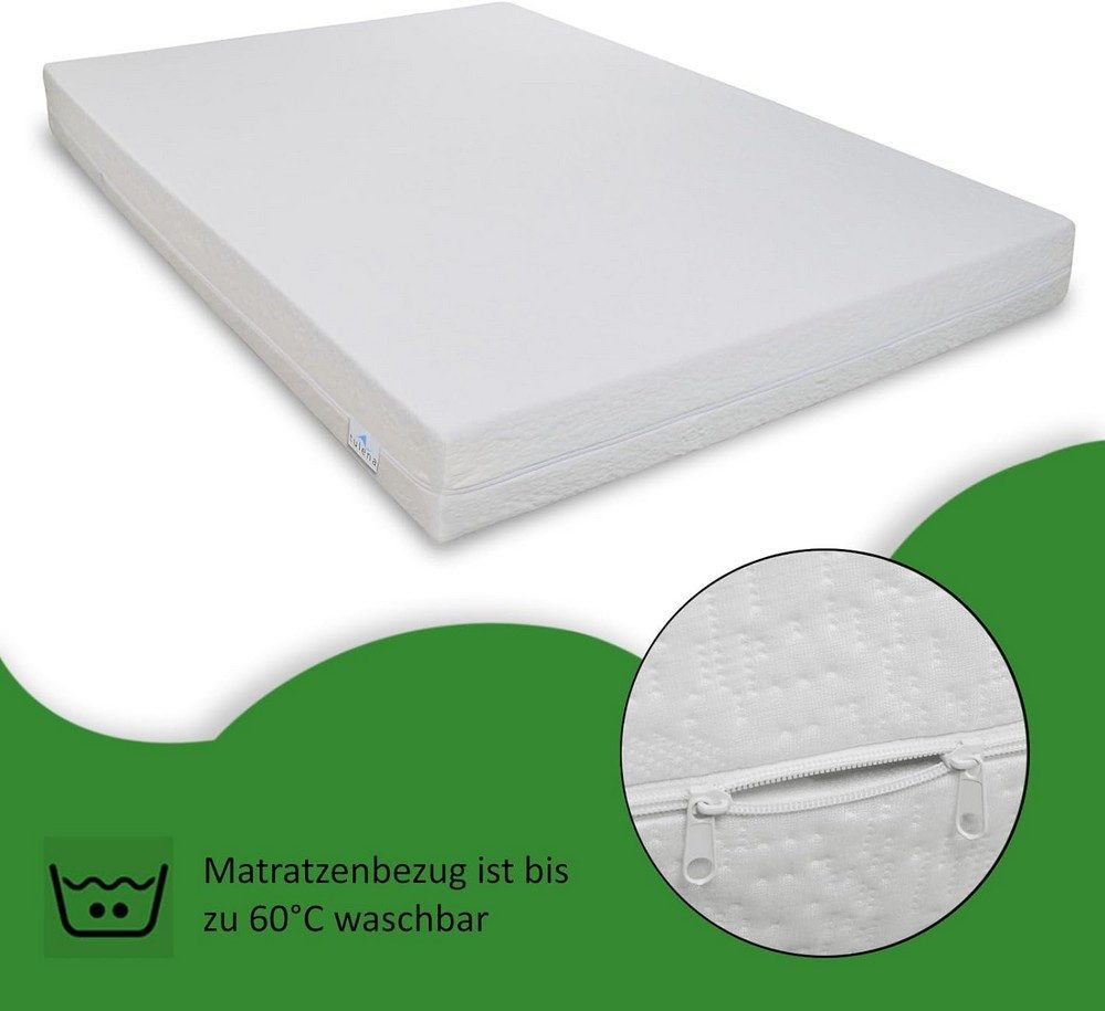 Matratzenersatzbezug Matratzenbezug aus weißer Baumwolle TULENA, Größe 80x200 cm, 20-22cm Hoch, Baumwolle, Weiß, Öko-Tex Zertifiziert – Bild 3 von 5