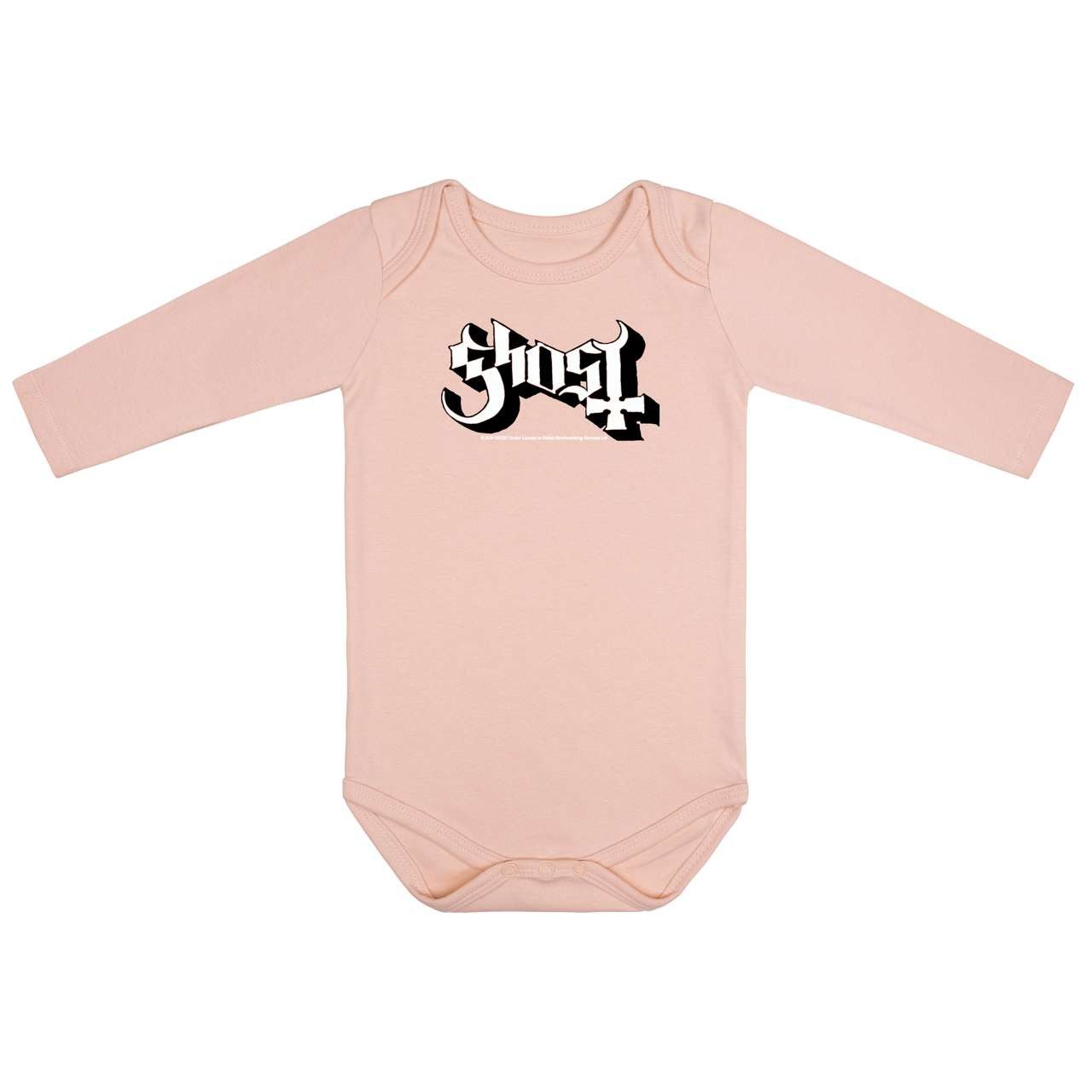 Langarmbody mit Ghost (Logo) Aufdruck für Babys (0–24 M)