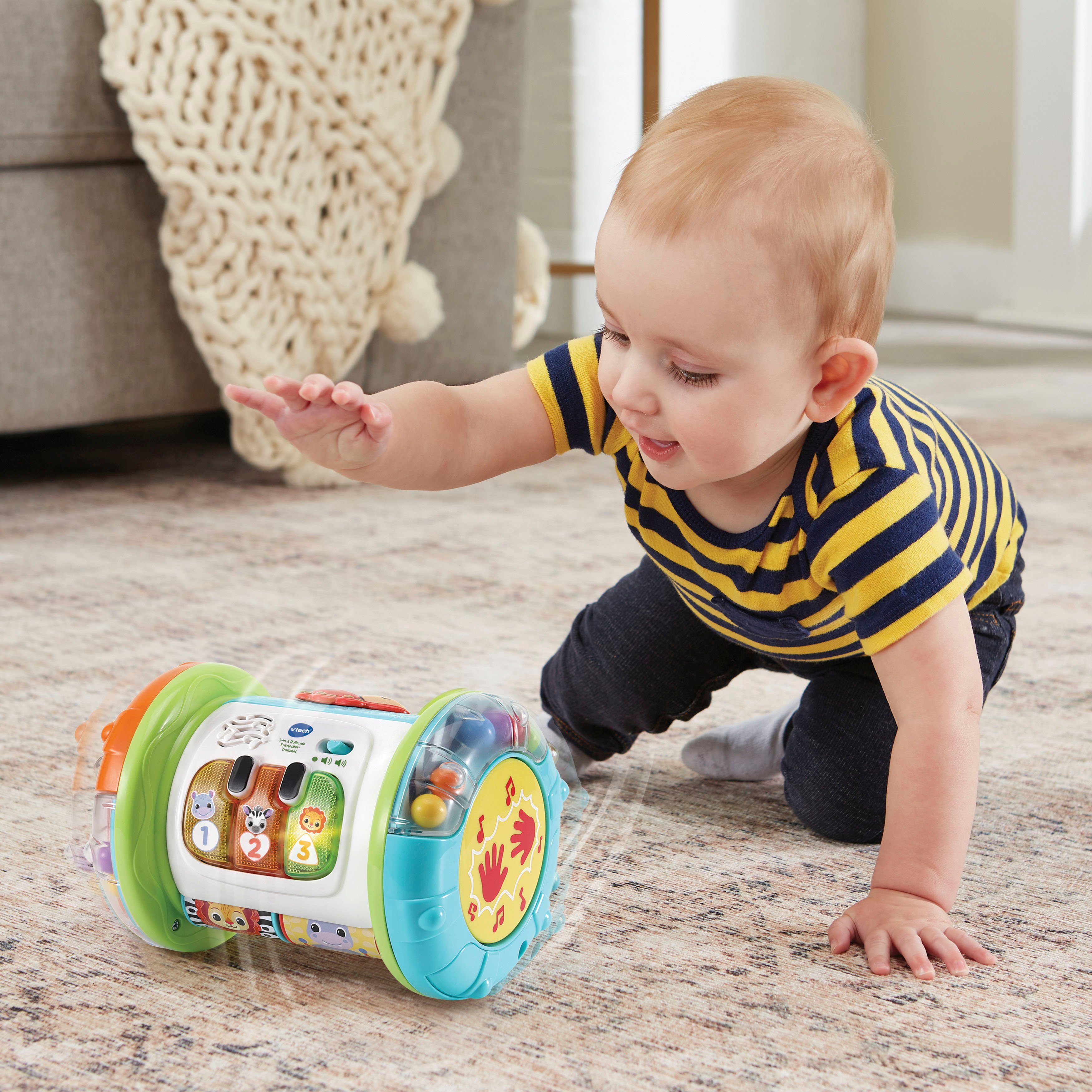 Vtech® Lernspielzeug Vtech Baby, 3in1 Rollende Entdecker-Trommel