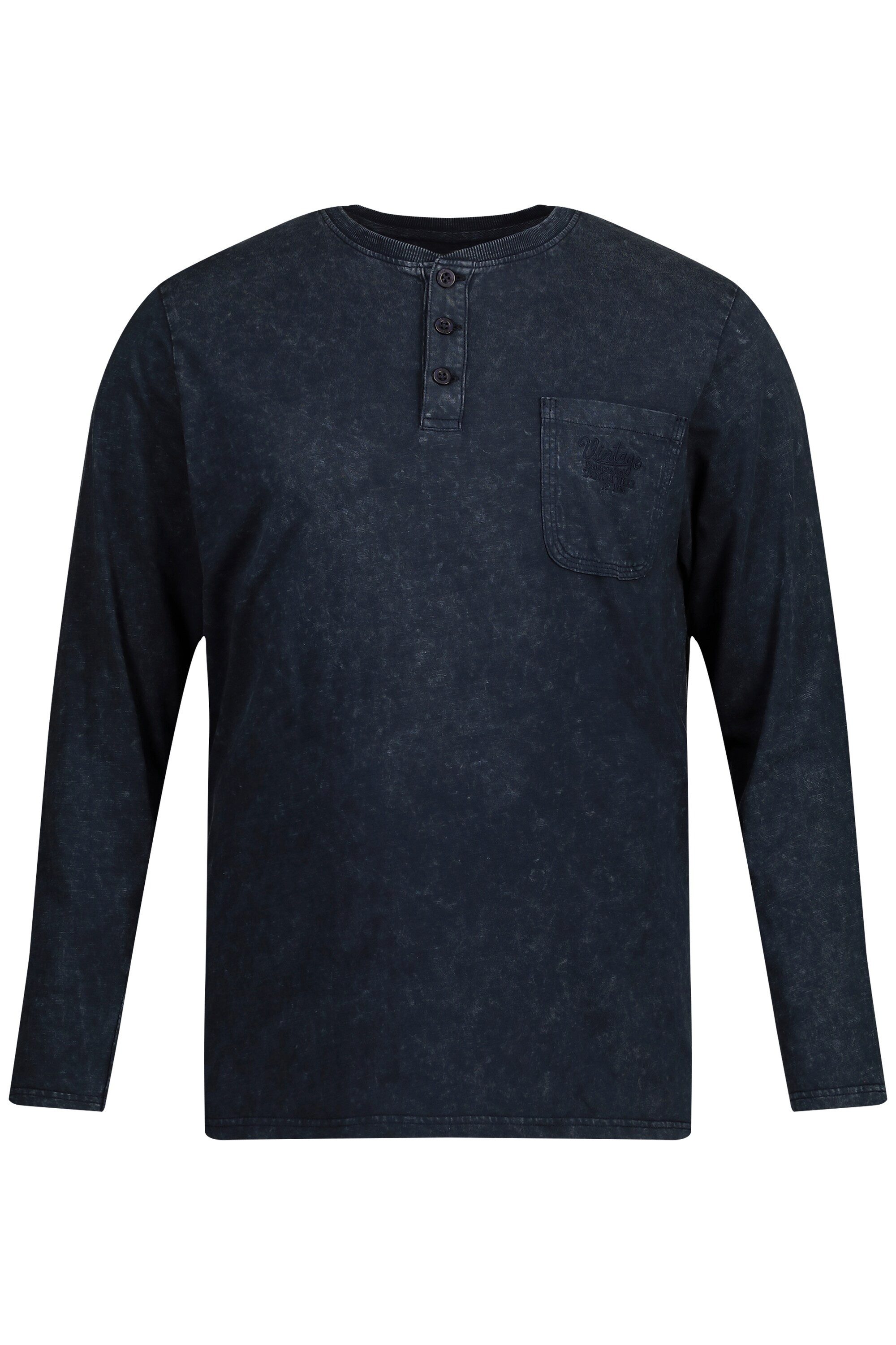 JP1880 T-Shirt Henley Langarm Knopfleiste Flammjersey günstig online kaufen