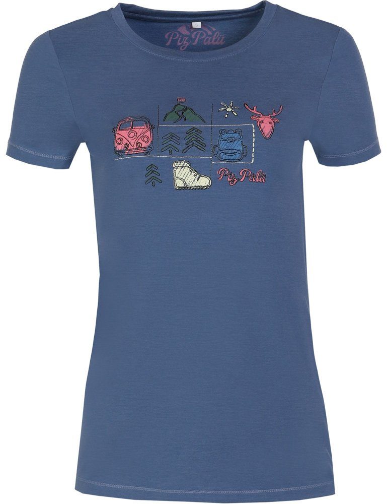 Piz Palü T-Shirt Piz Palü Damen Shirt 'Altenbuch', Schieferblau
