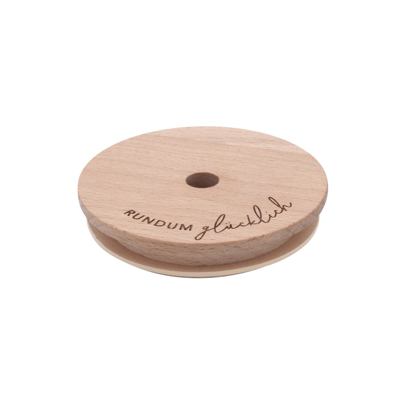 Eulenschnitt Universaldeckel Deckel Rundum glücklich für Hohes Trinkglas Holz D6,7cm, (1-tlg)