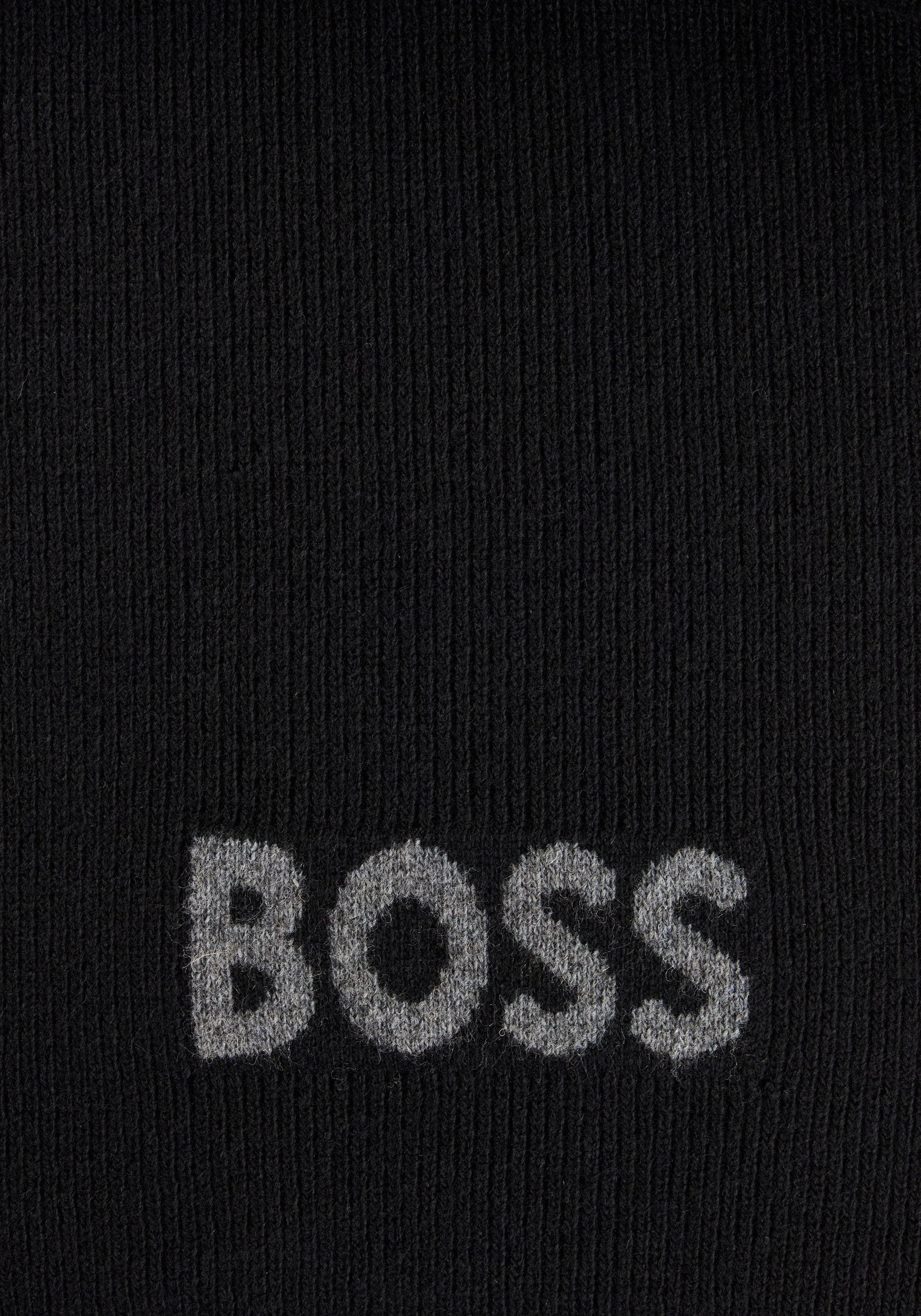 BOSS Schal Elios Scarf, mit Logoschriftzug, unifarben günstig online kaufen