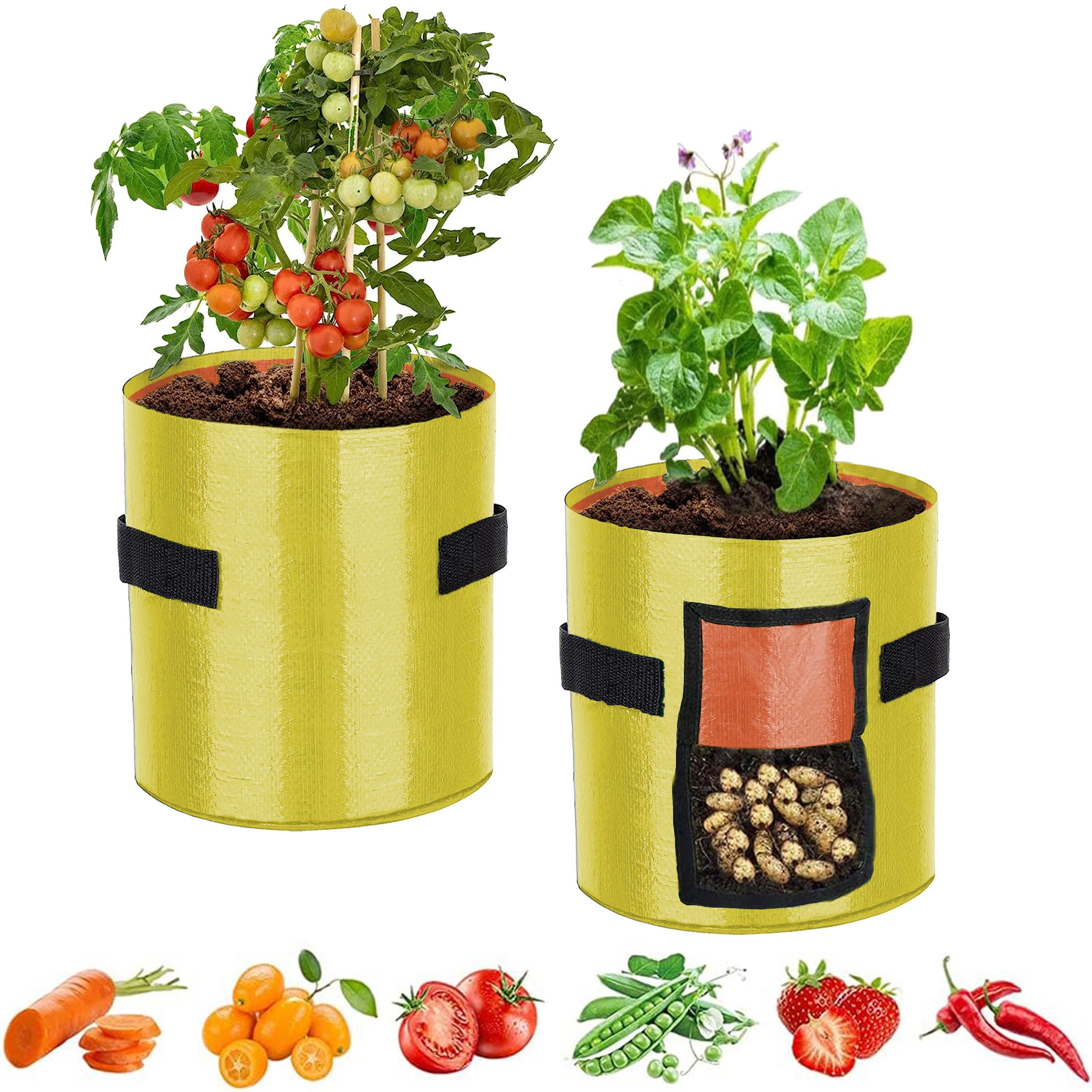 KINSI Pflanzkübel Pflanzsäcke 2er Set, 10 Gallon, Grow Bags, Vlies-Pflanzgefäße (2 St), 45*35cm, Kartoffelsack, Anzuchtbeutel für Aussaatpflanzen