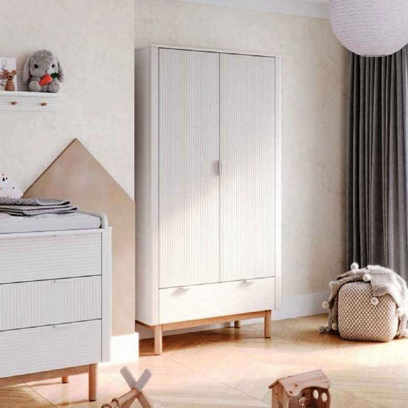 ROOMSTAR Kleiderschrank SYDNEY, 2-türig, Champagner oder Weiss Natur/natur, Breite: 100cm