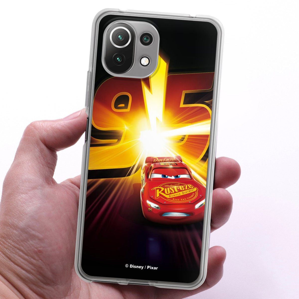 DeinDesign Handyhülle Offizielles Lizenzprodukt Cars Lightning Mcqueen 95 Cars3 Lightning 95, Xiaomi Mi 11 Lite 5G Silikon Hülle Bumper Case Handy Schutzhülle