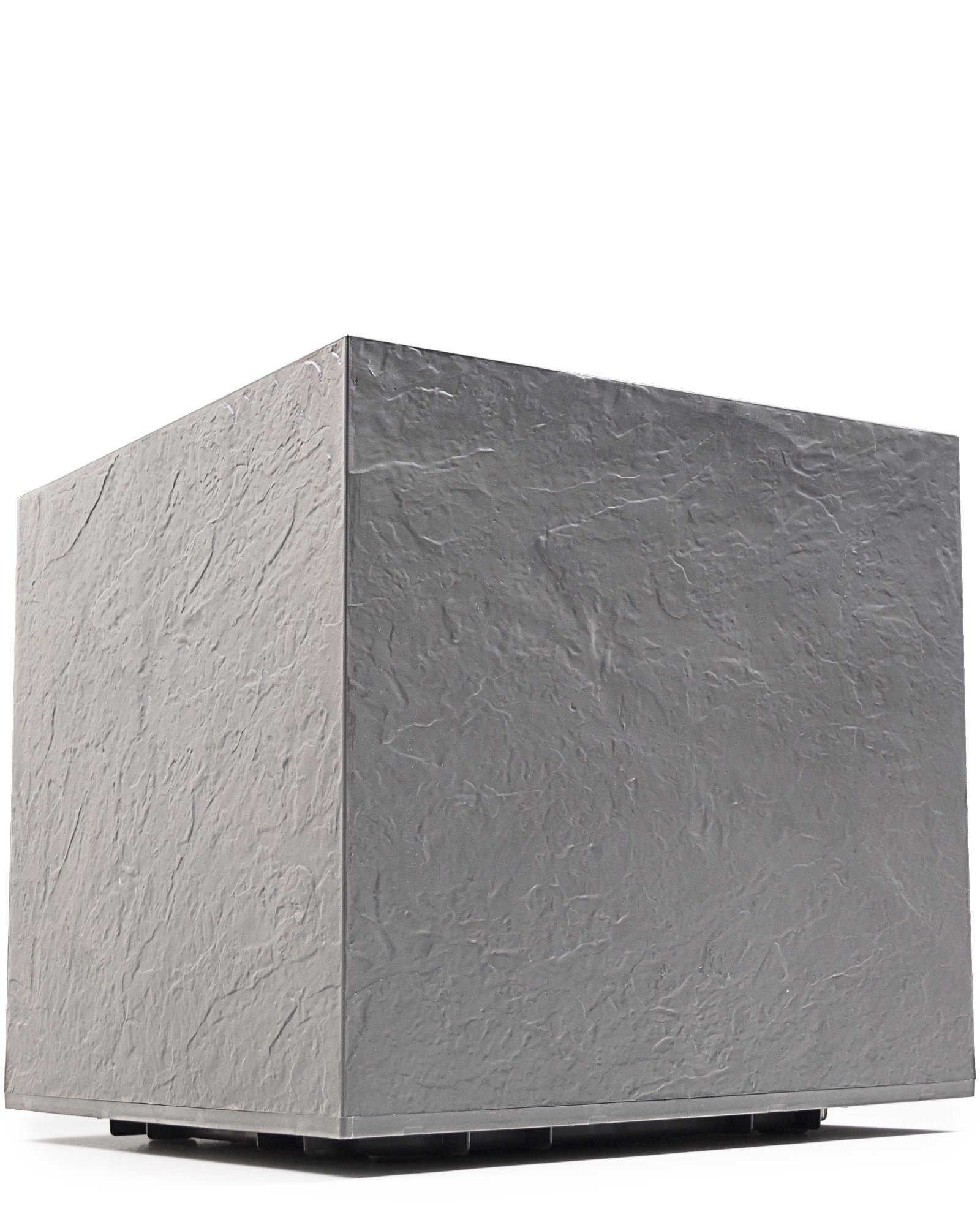 Pierre Ondis24 in Grau Blumenkasten Pflanzkübel 50x50x50 cm, mit ONDIS24 50, Vulkanstein/Basalt-Optik Vulkan Wasserspeicher