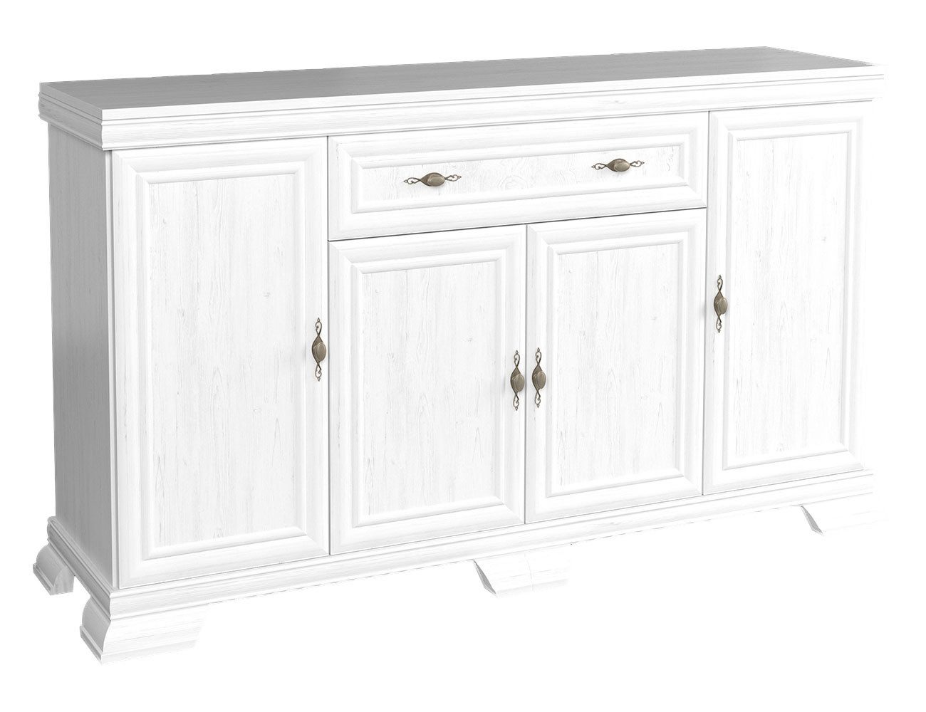 Feldmann-Wohnen Sideboard Kora (1 St), 168cm 4-türig andersen pinie rustikal