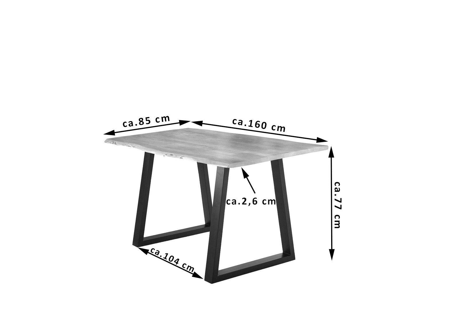 SAM® Baumkantentisch Malo, natürliche Baumkante, Massivholz günstig online kaufen