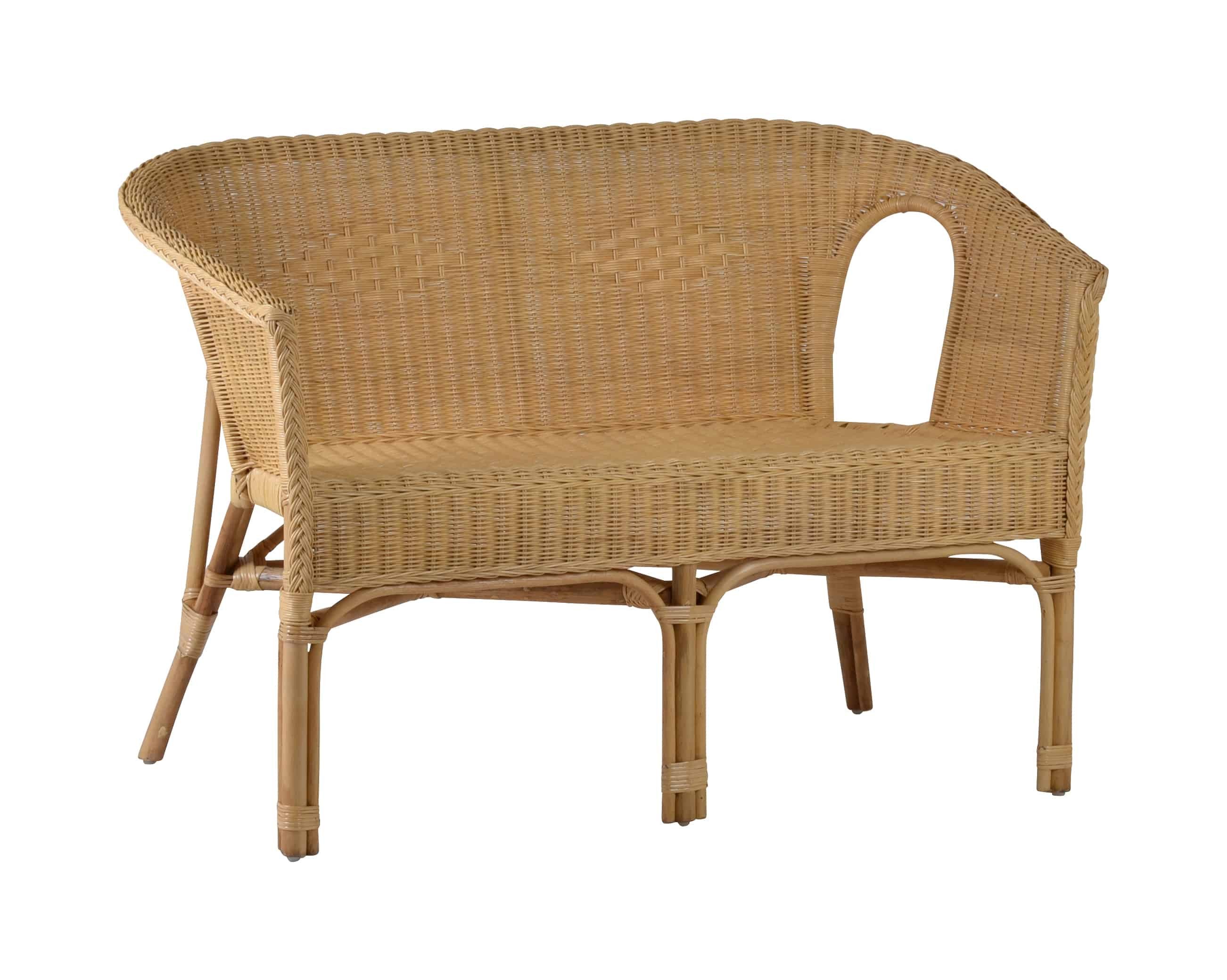 MiaMöbel Sofa Rattan, aus Rattangeflecht Honig