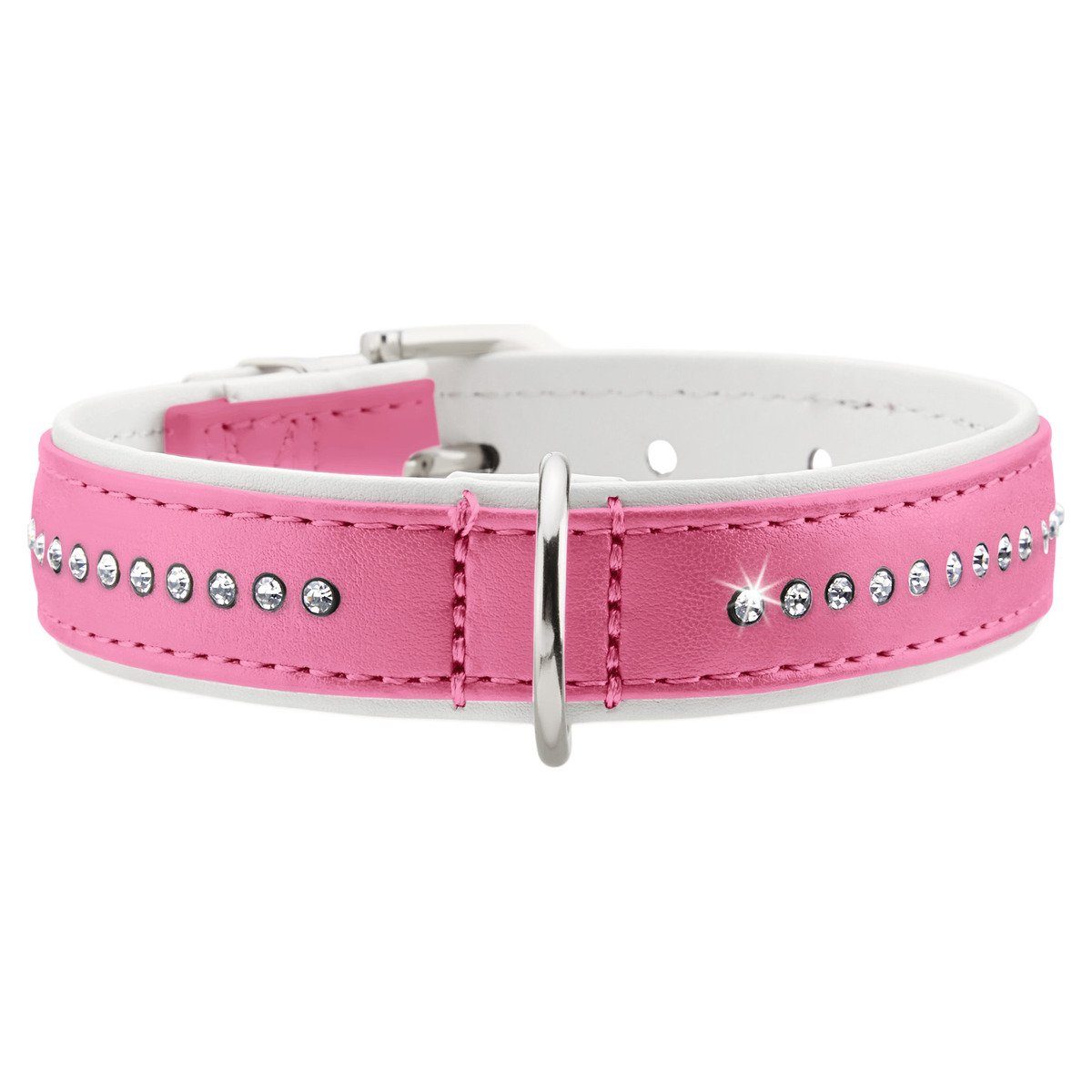 Hunter Tierbedarf Hunde-Halsband Halsband Modern Art Luxus pink/weiß