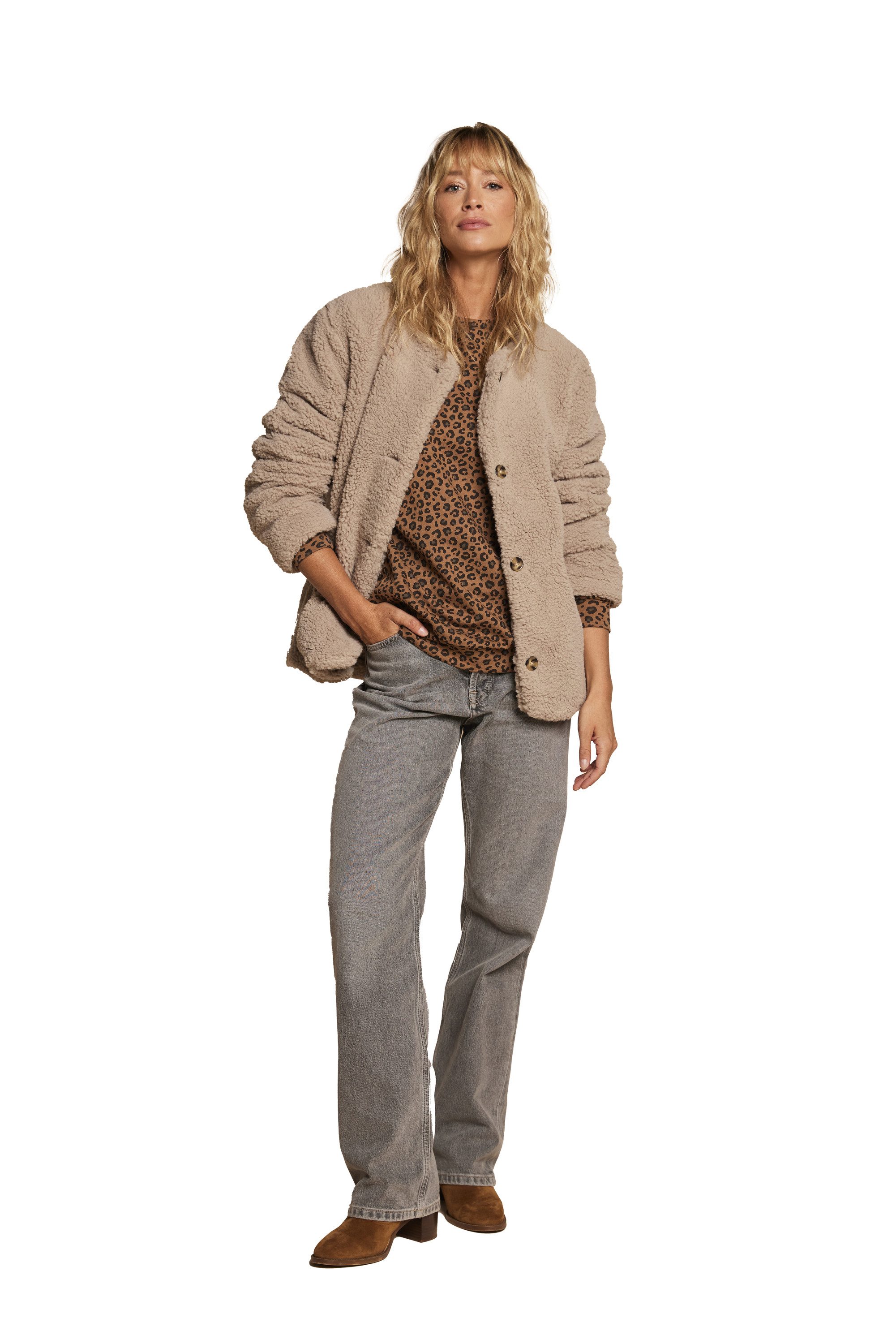 Envie de Fraise Umstandsmantel Umstandsjacke mit Teddyfleece Mama-Tochter-Capsule Mini-Me, Partnerlook