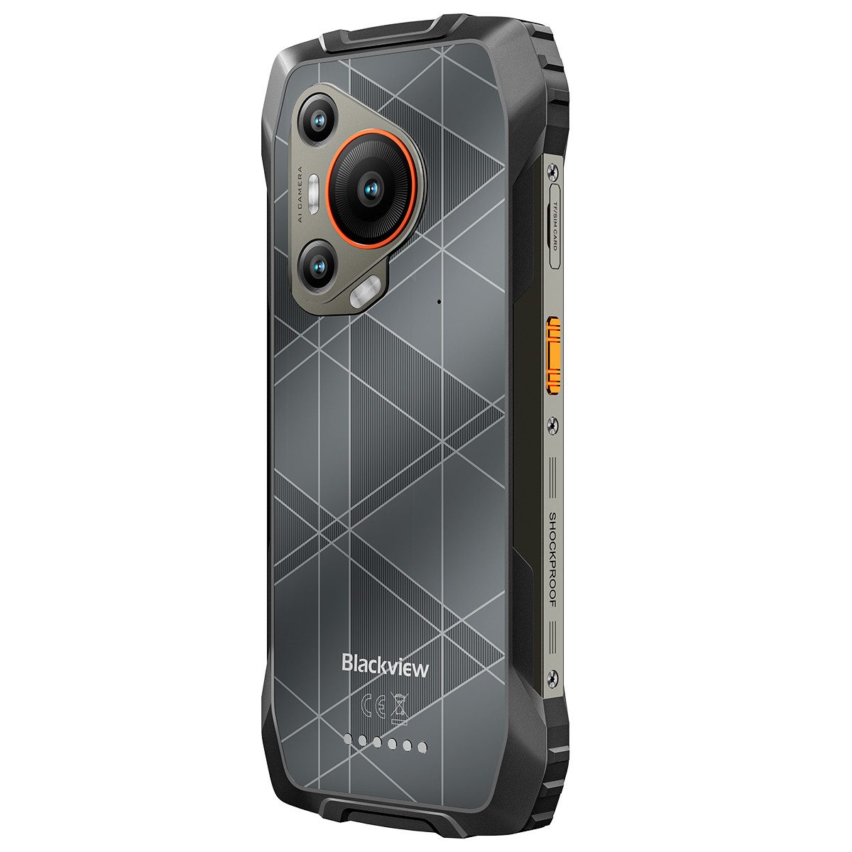 blackview BL7000 Android 15 5G incl. 45W Ladegerät Outdoor Smartphone (6.56 Zoll, 256 GB Speicherplatz, 50 MP Kamera, 6.78”, 2.4K, 750Nits, 120Hz, Dimensity 6300, NFC,7500mAh, 33W)