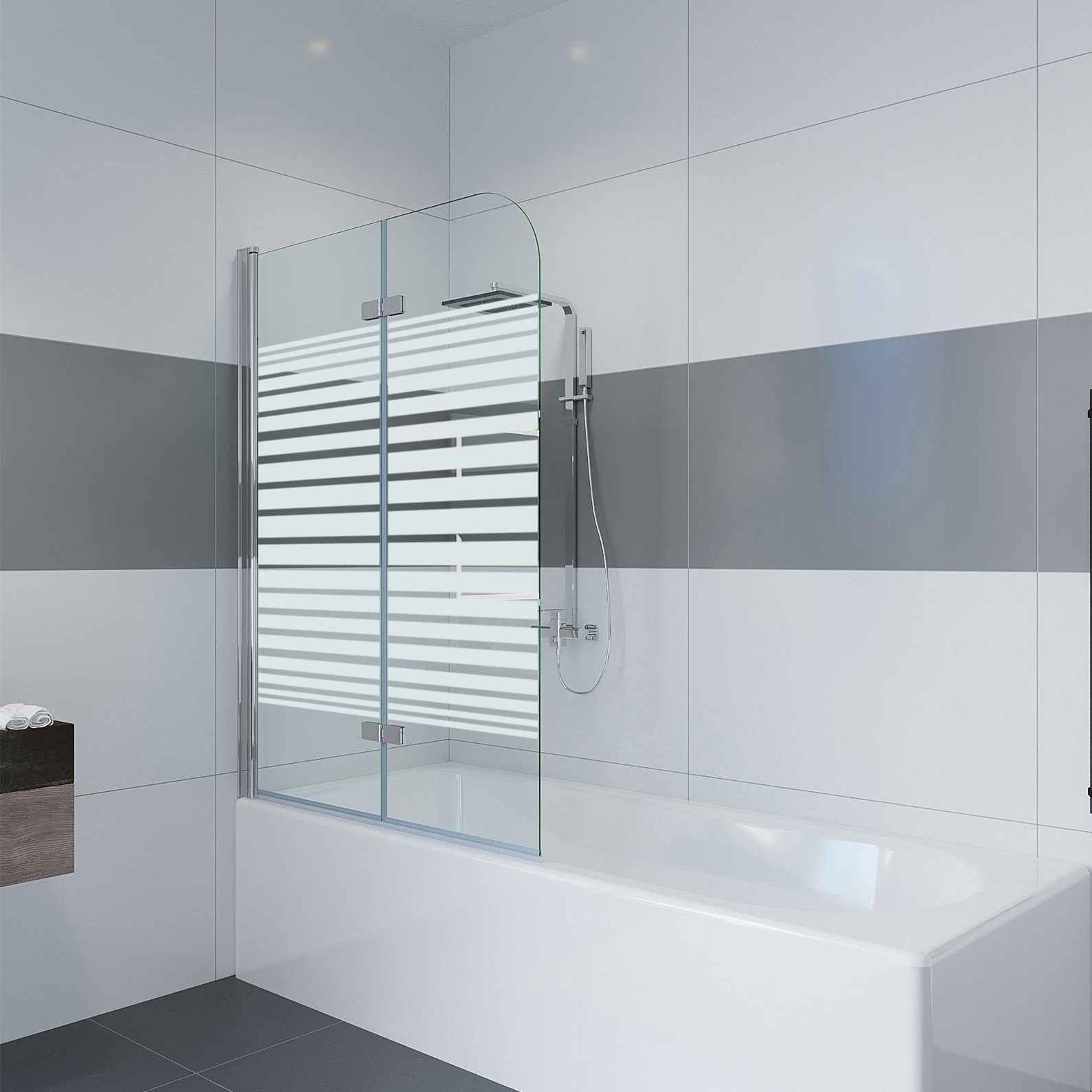 IMPTS Badewannenaufsatz Duschwand für Badewanne Badewannenaufsatz günstig online kaufen
