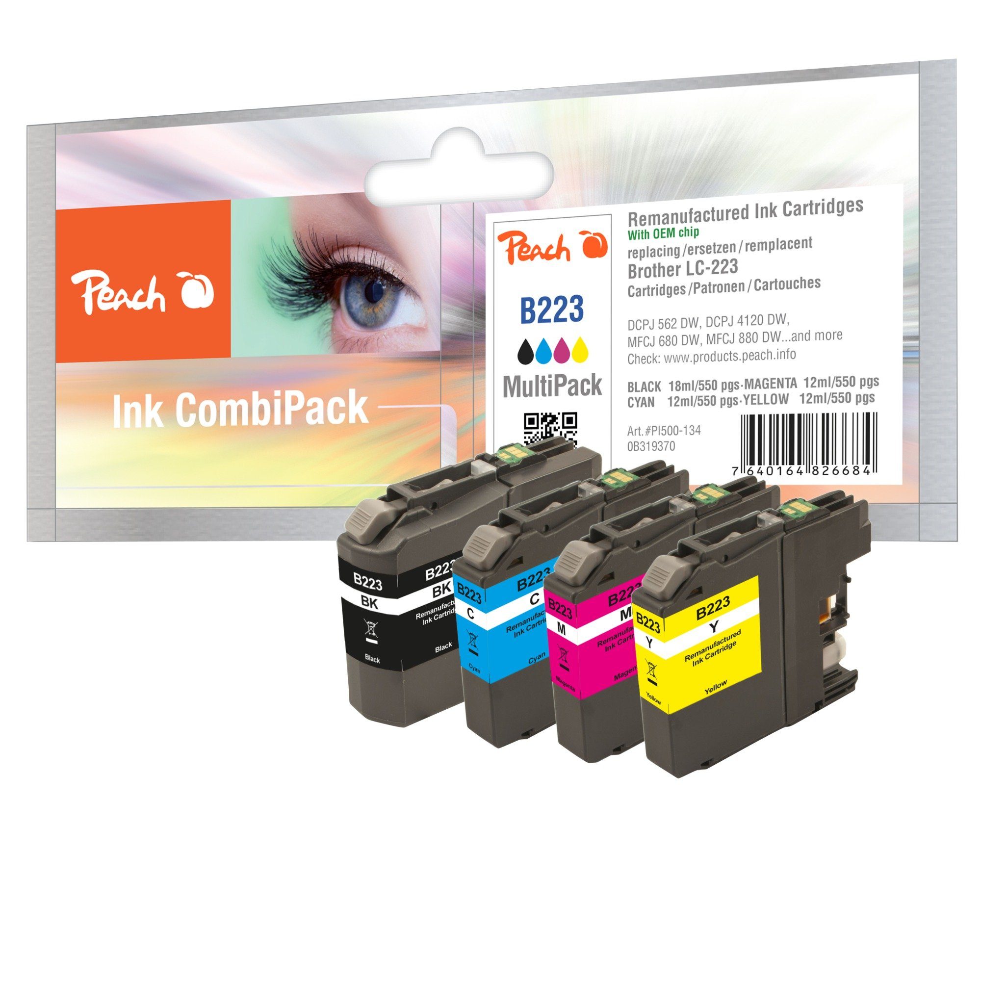 Peach Peach Tinte MultiPack PI500-134, (kompatibel zu Tintenpatrone